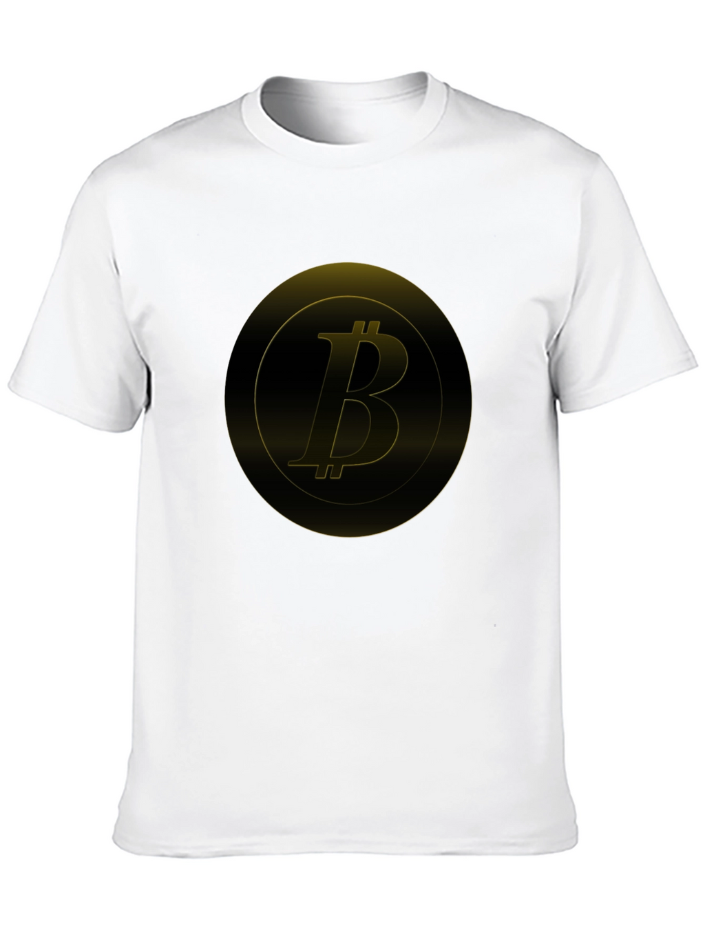 Bitcoin Golden Logo Black T-Shirt