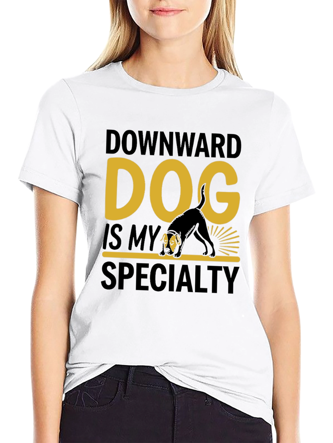 Downward Dog T-Shirt - Yoga & Dog Lovers