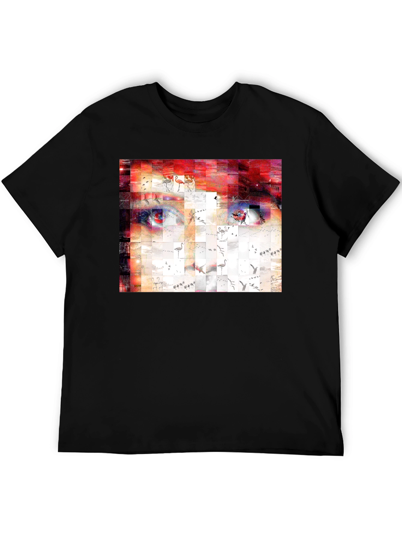 Artistic Abstract Face Graphic Print T-Shirt