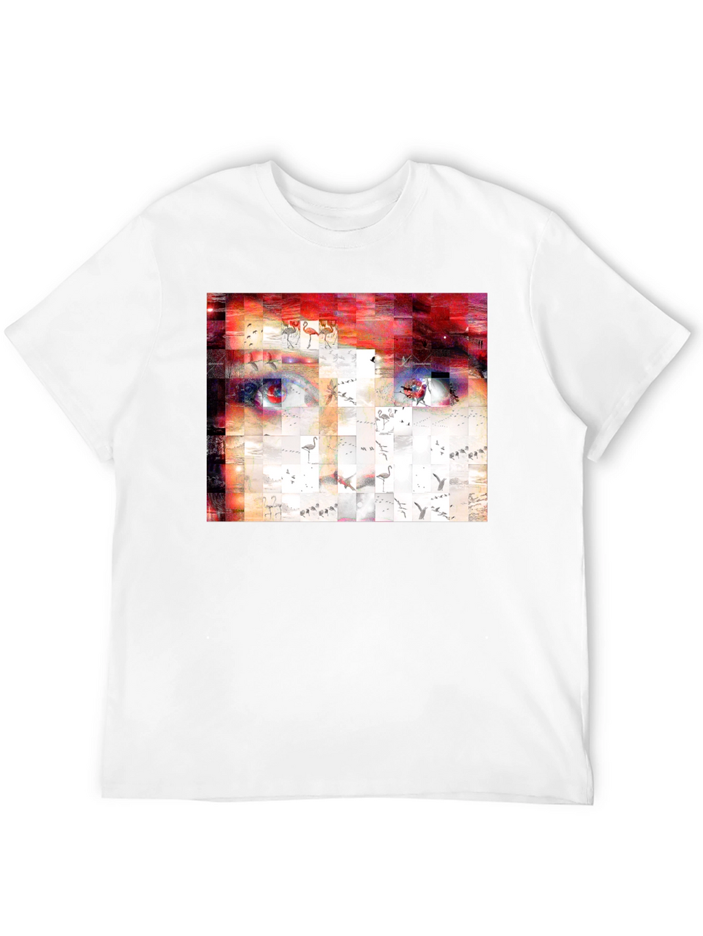 Artistic Abstract Face Graphic Print T-Shirt