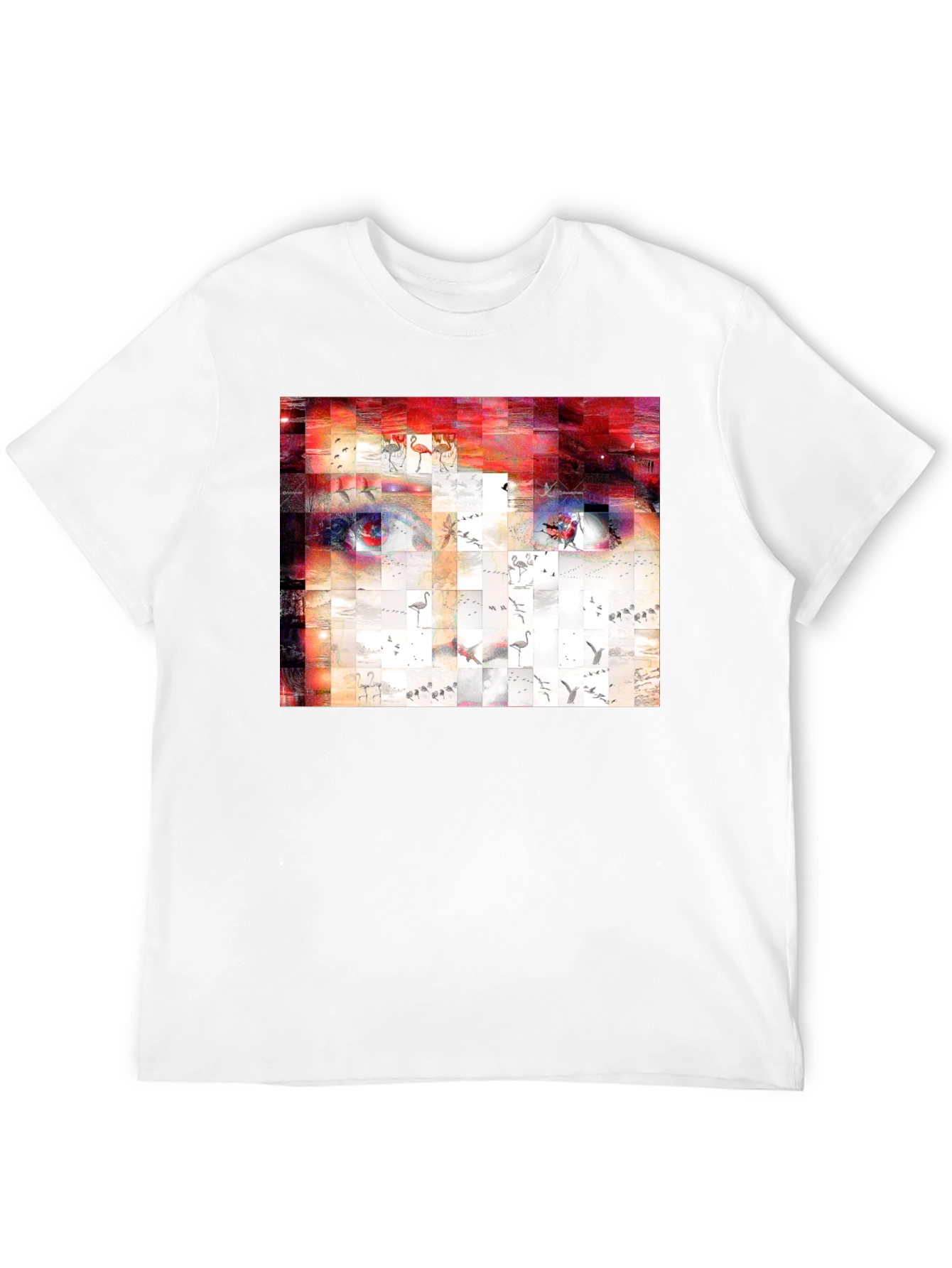 Artistic Abstract Face Graphic Print T-Shirt