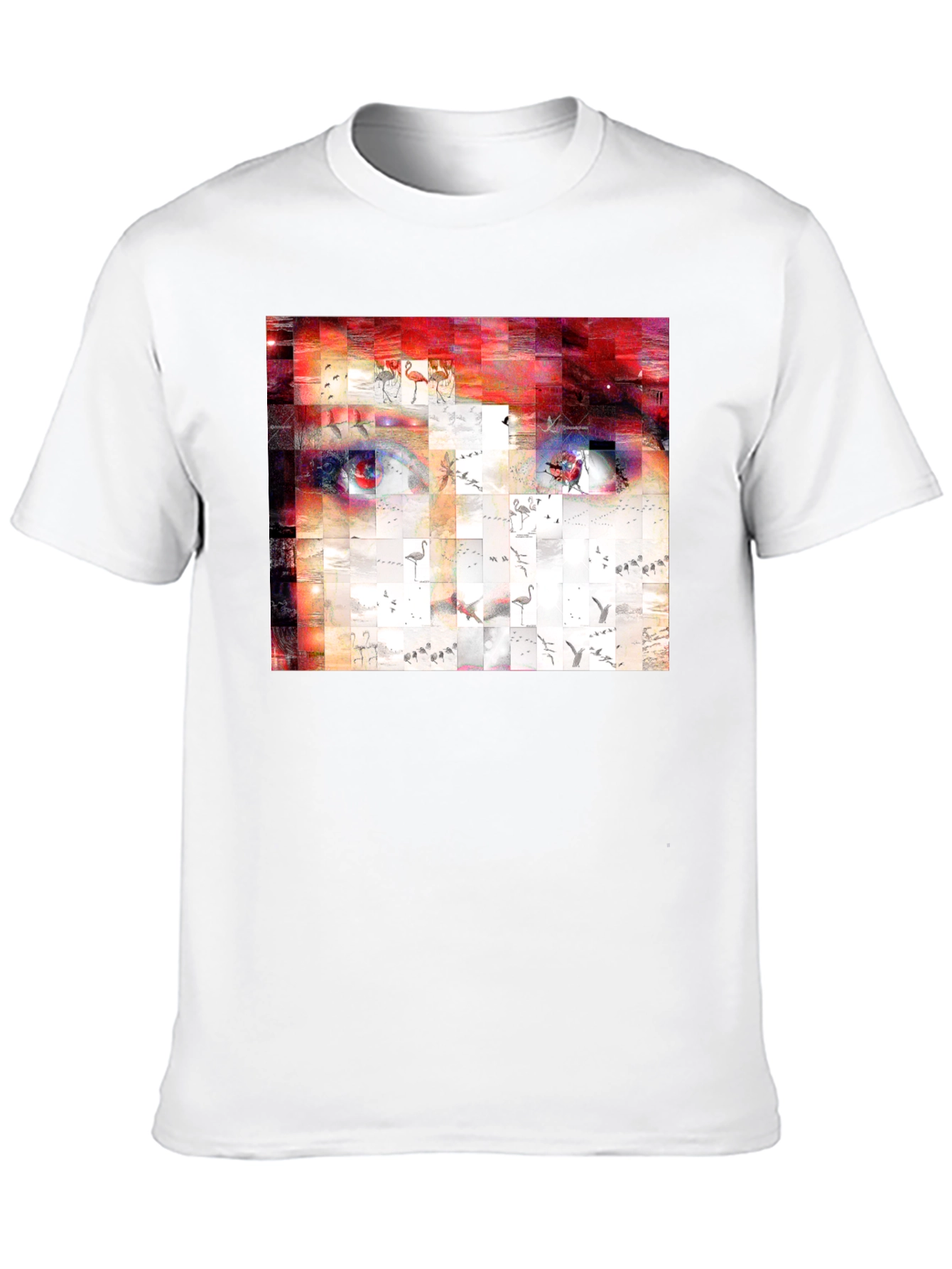 Artistic Abstract Face Graphic Print T-Shirt