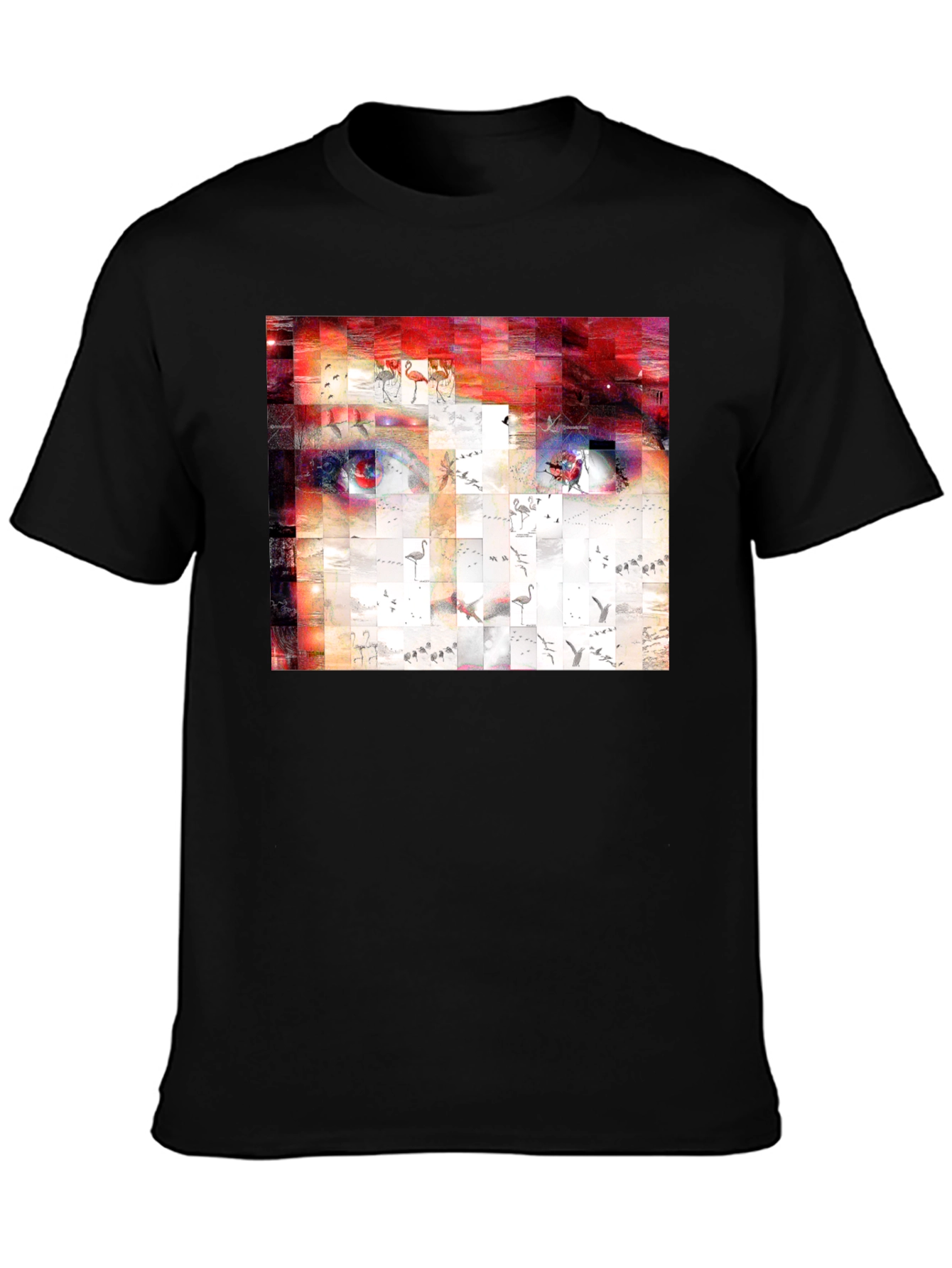 Artistic Abstract Face Graphic Print T-Shirt