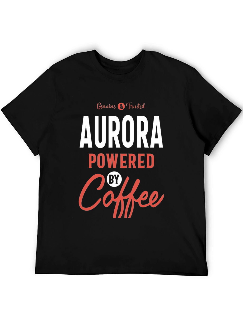 Aurora Powered By Coffee Graphic T-Shirt