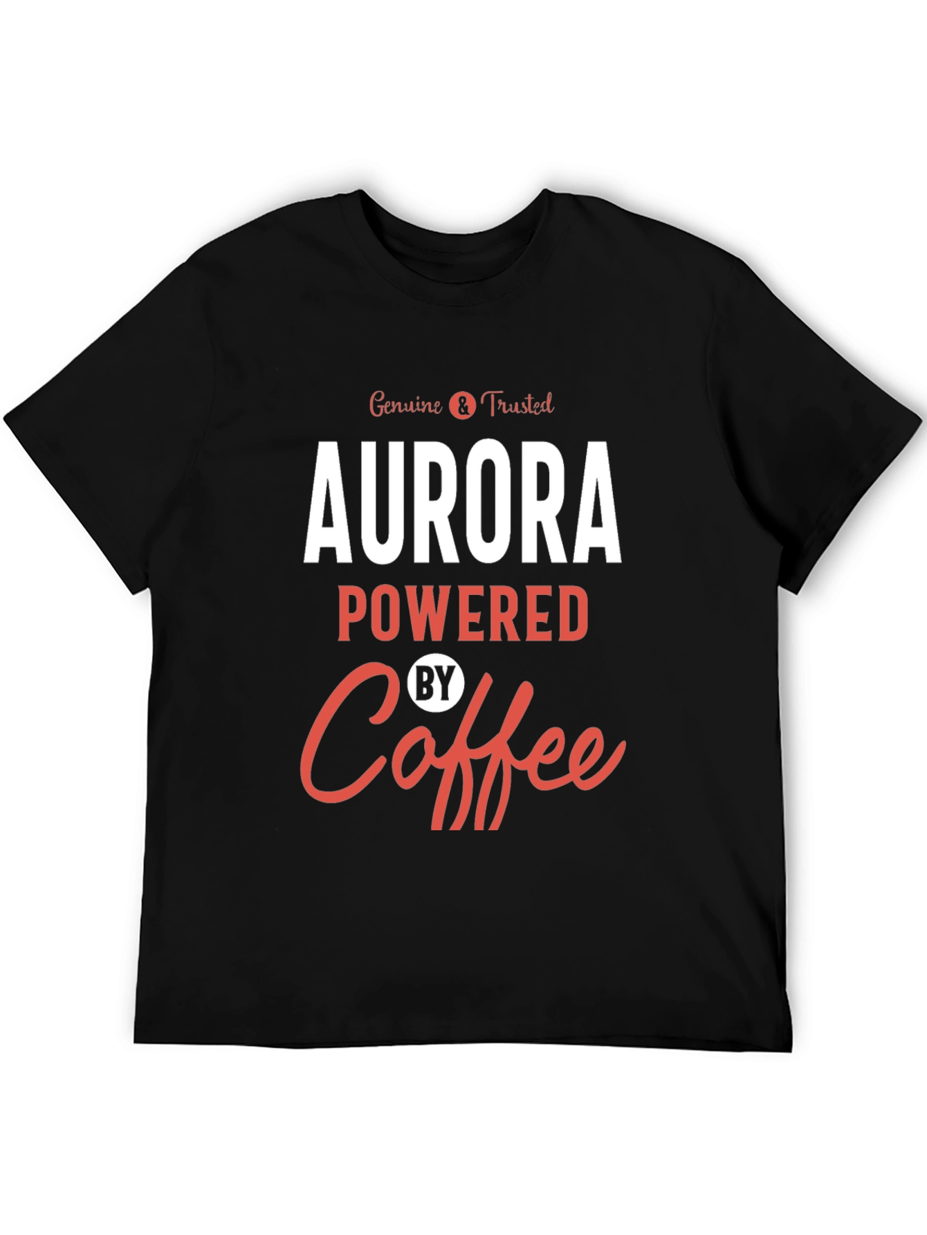 Aurora Powered By Coffee Graphic T-Shirt