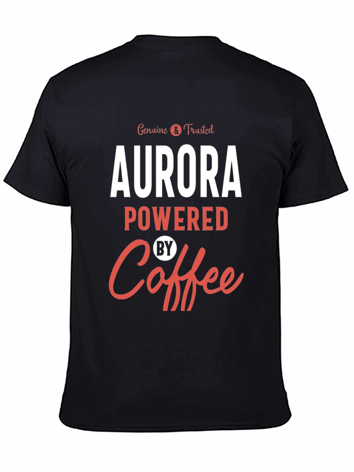 Aurora Powered By Coffee Graphic T-Shirt