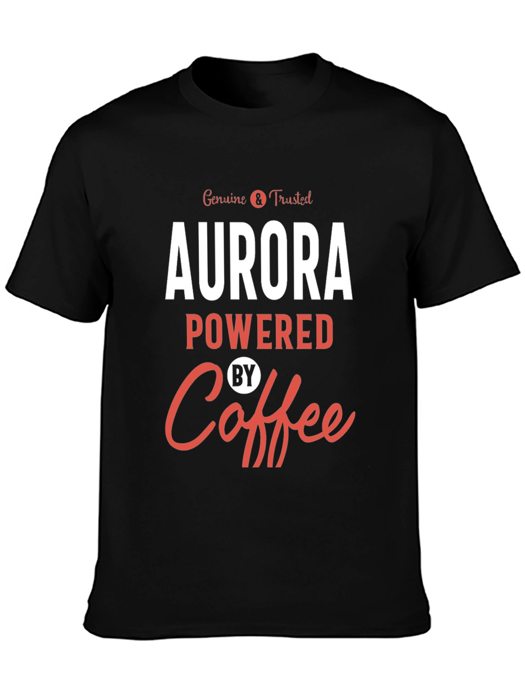 Aurora Powered By Coffee Graphic T-Shirt