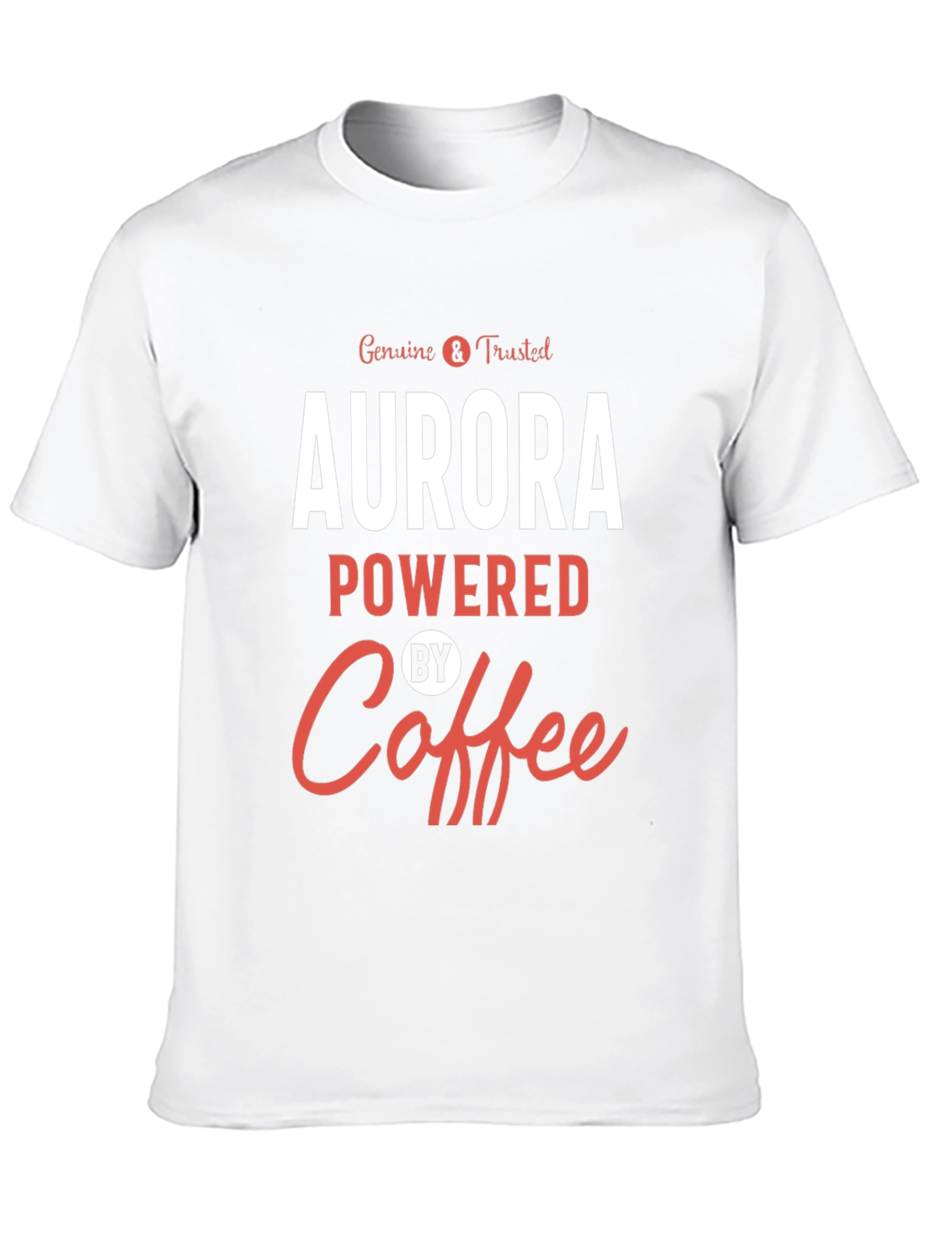 Aurora Powered By Coffee Graphic T-Shirt