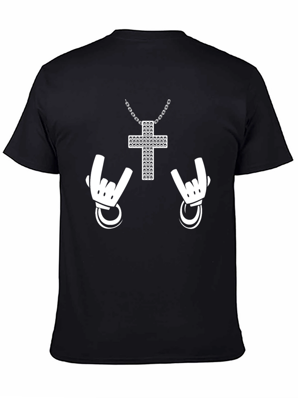 Rock On Cross Graphic Tee - Black