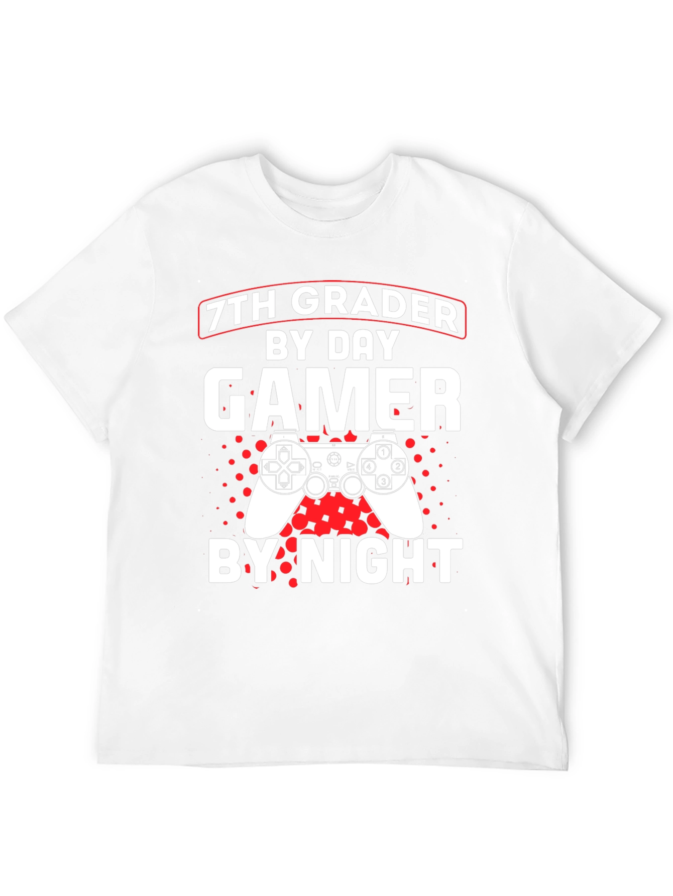 7th Grader Gamer T-Shirt - By Day By Night