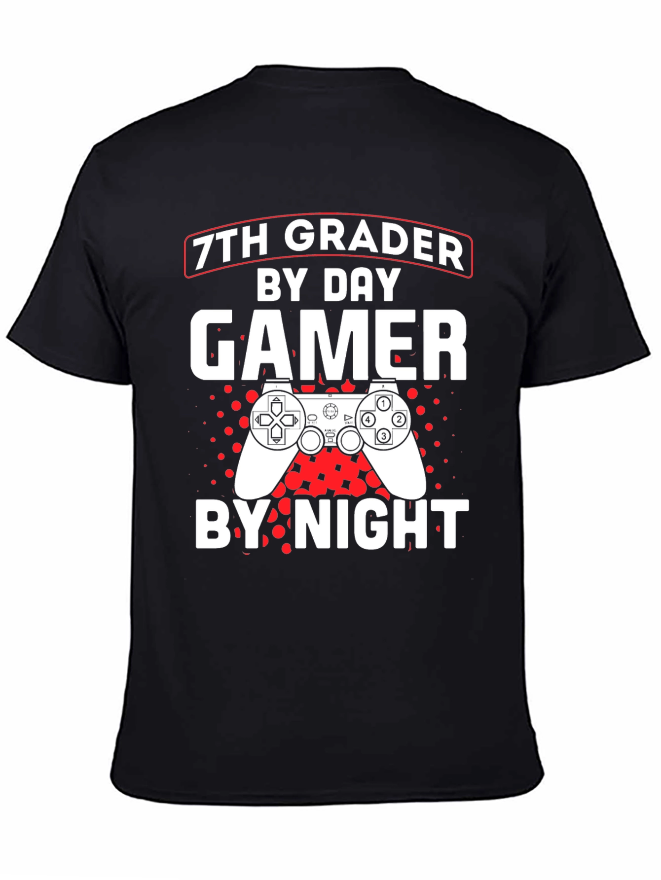 7th Grader Gamer T-Shirt - By Day By Night