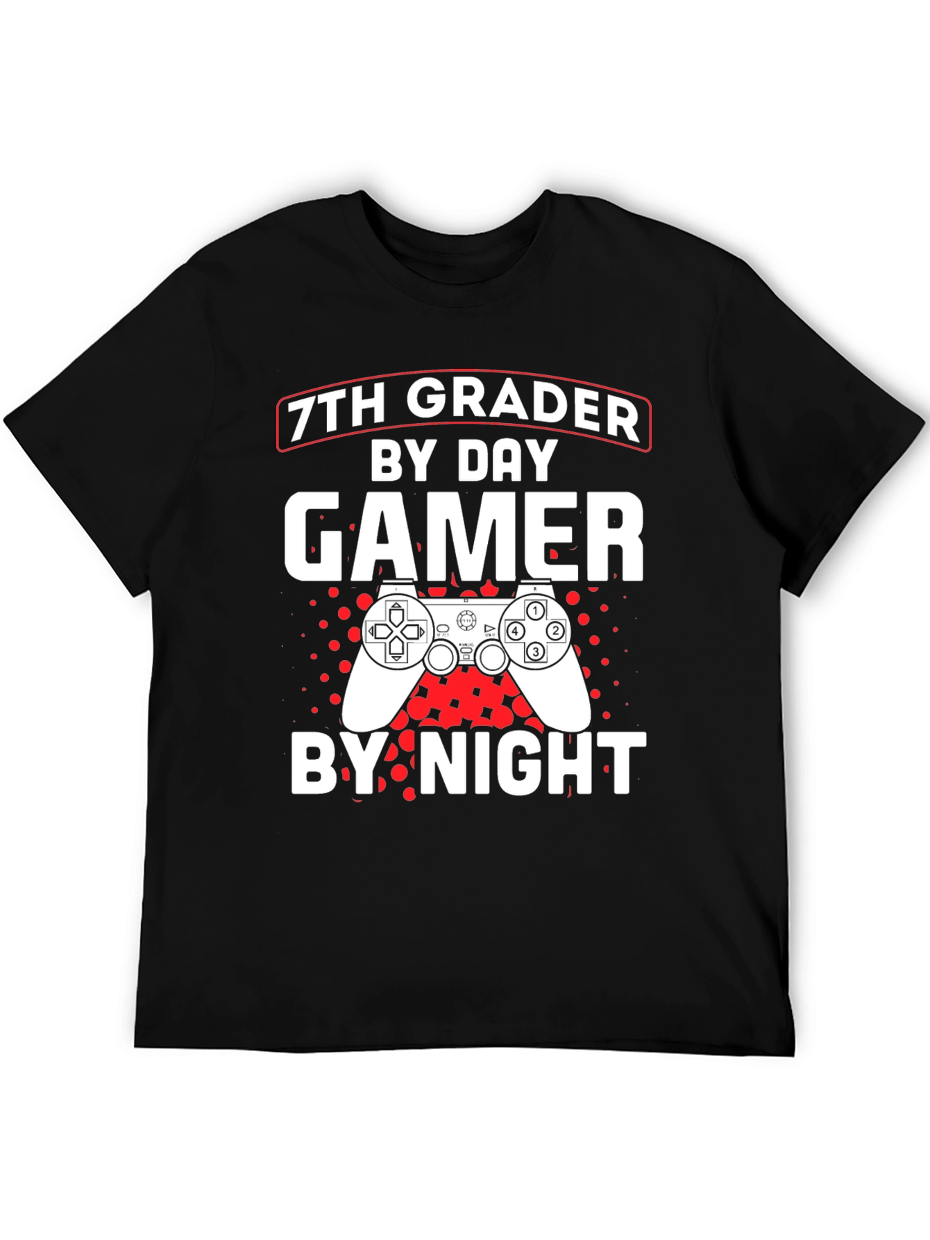 7th Grader Gamer T-Shirt - By Day By Night