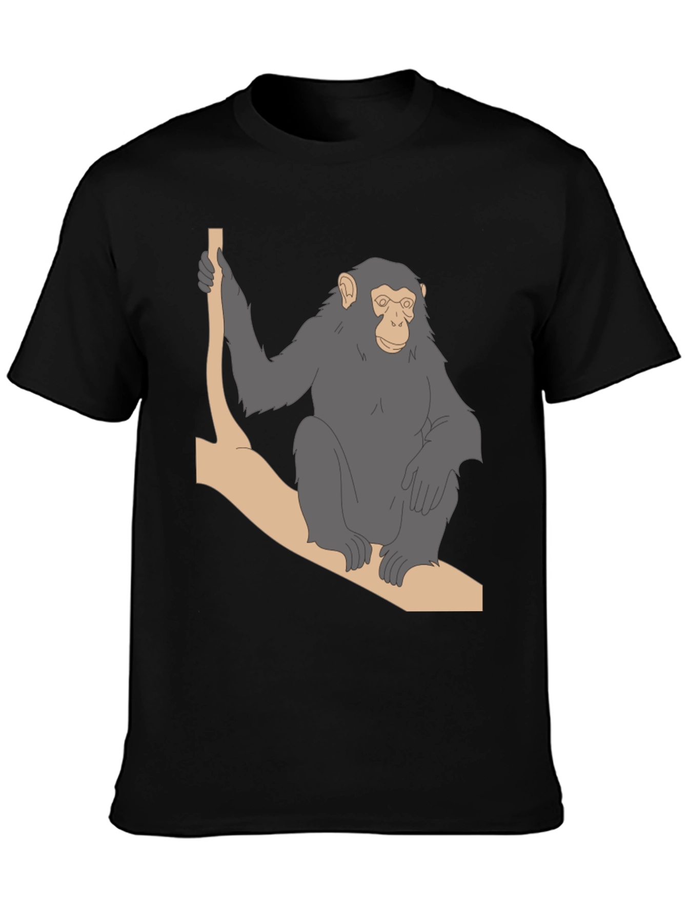 Chimpanzee on Branch Graphic T-Shirt