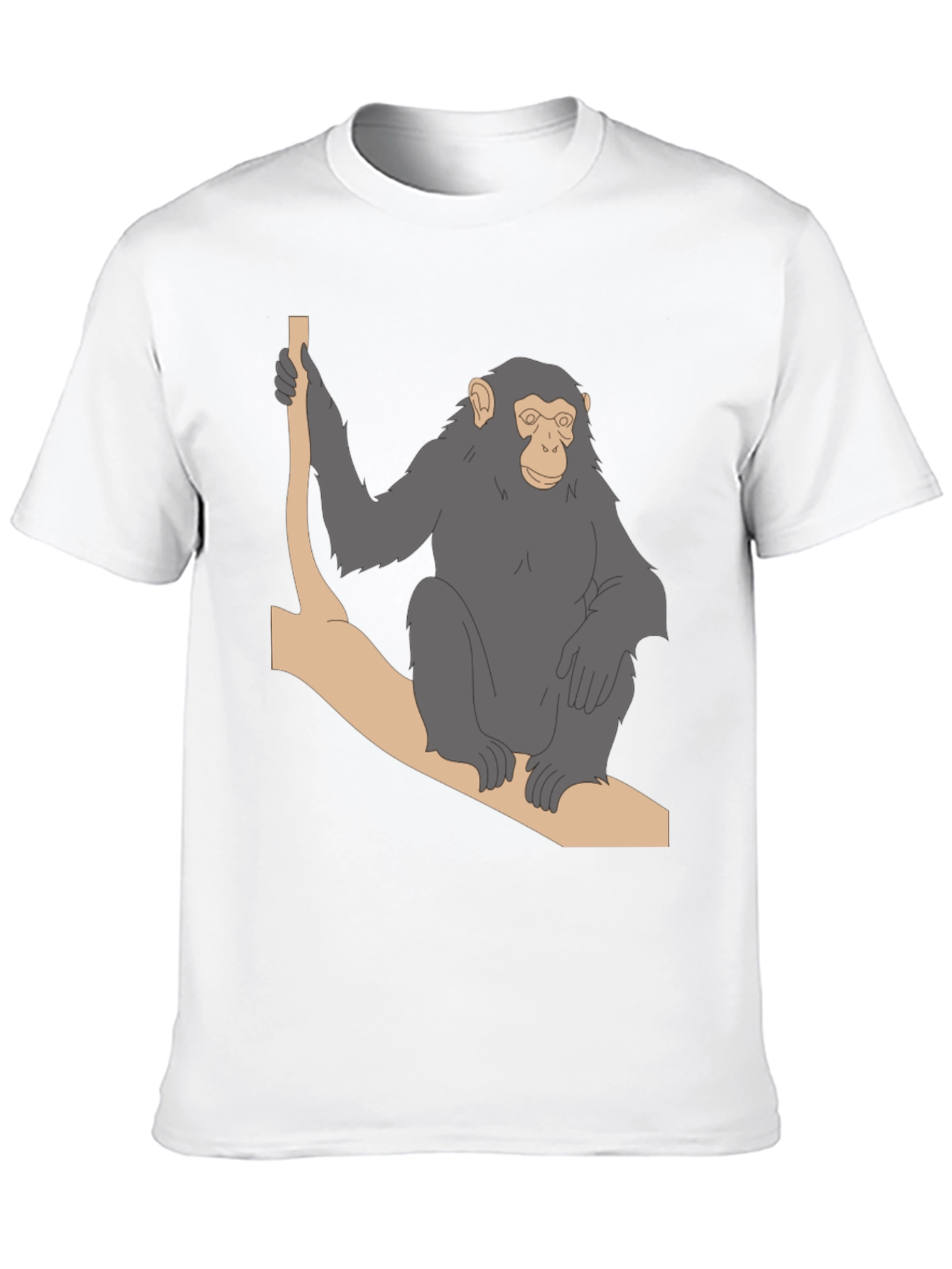 Chimpanzee on Branch Graphic T-Shirt