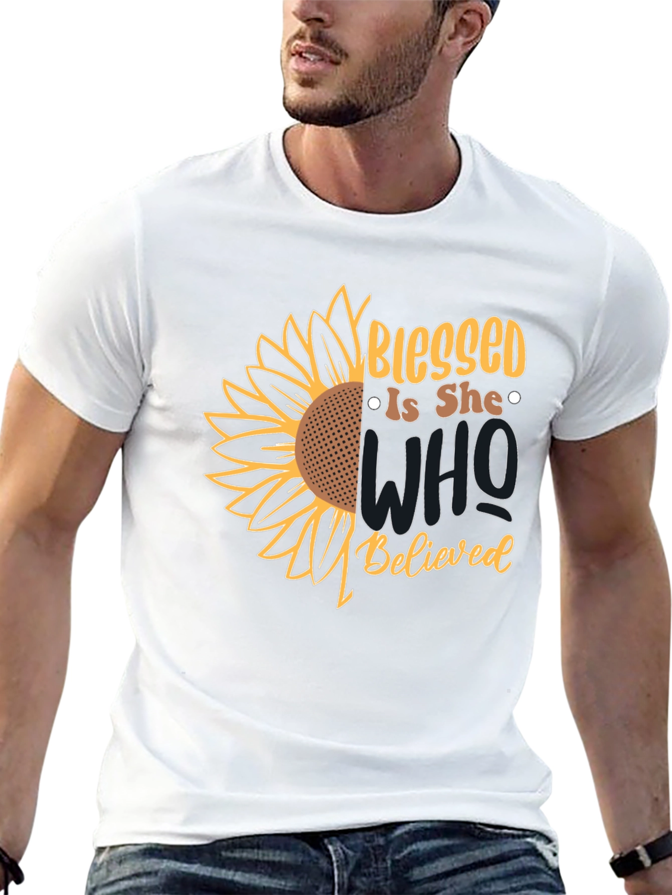 Blessed Is She Sunflower Graphic Tee