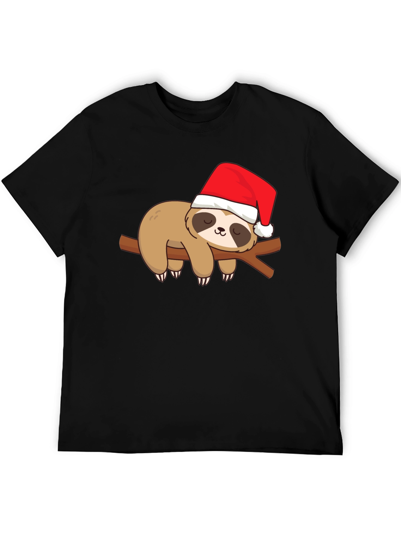 Christmas Sloth Graphic Tee - Holiday Fun!