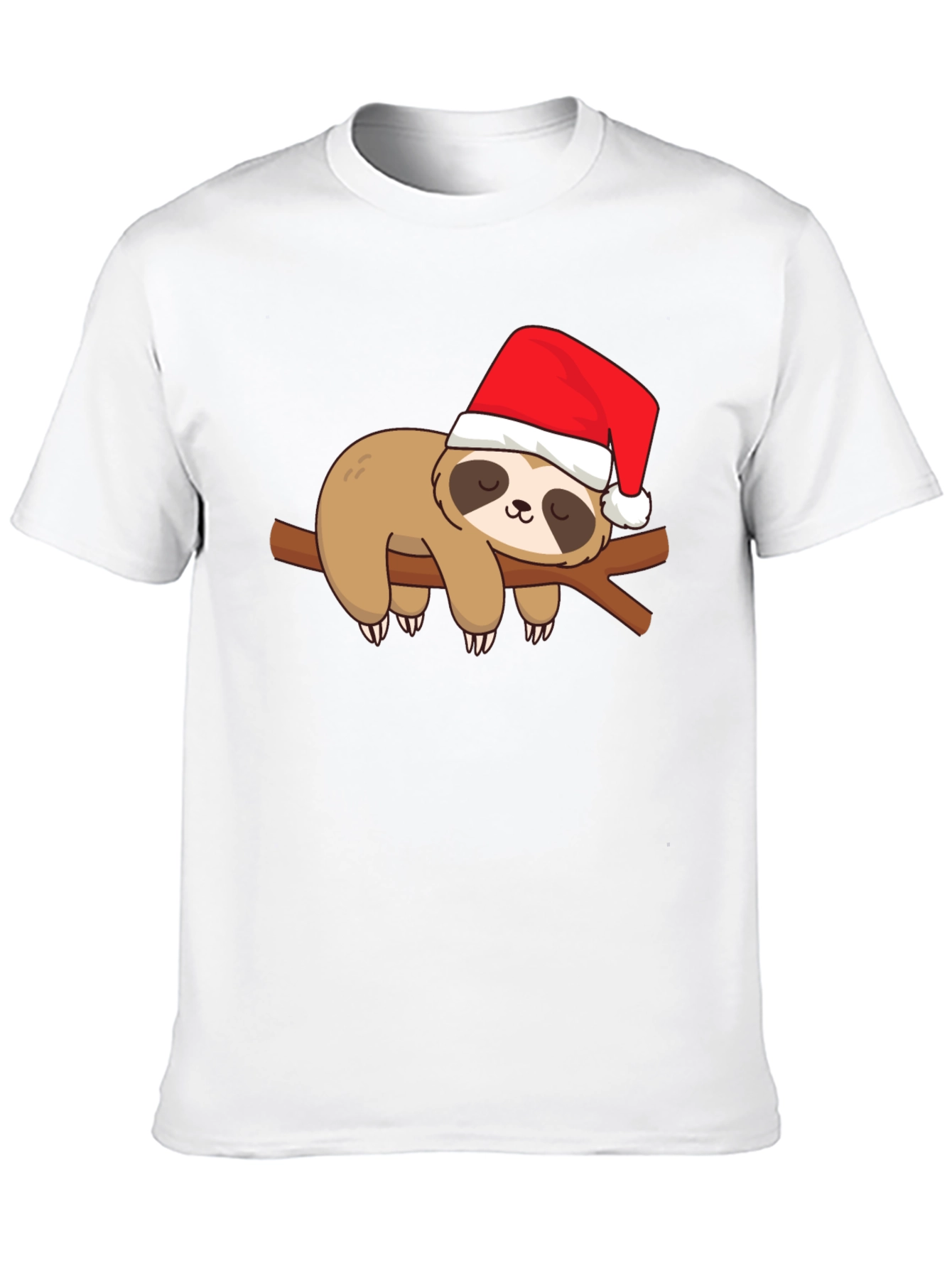 Christmas Sloth Graphic Tee - Holiday Fun!