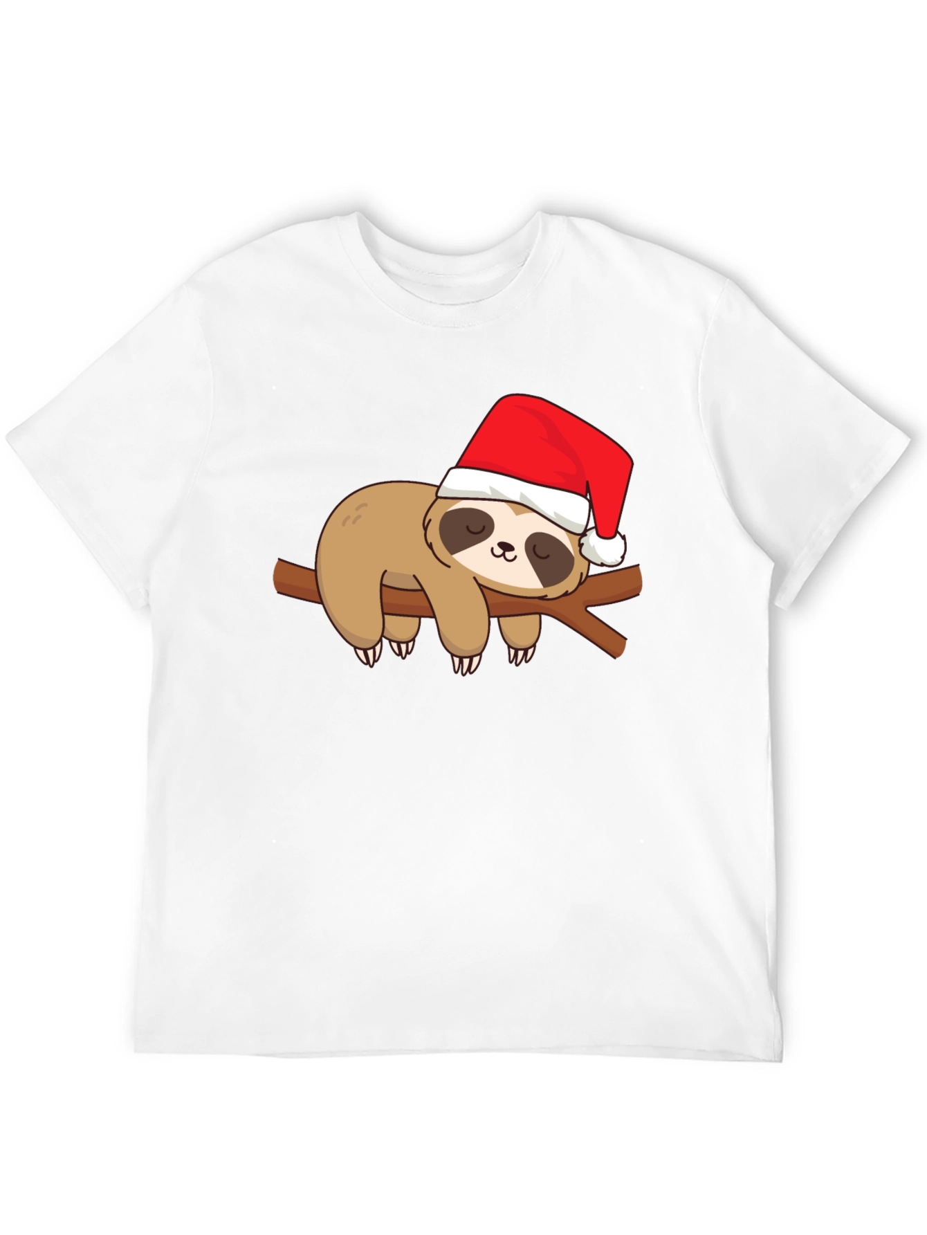 Christmas Sloth Graphic Tee - Holiday Fun!