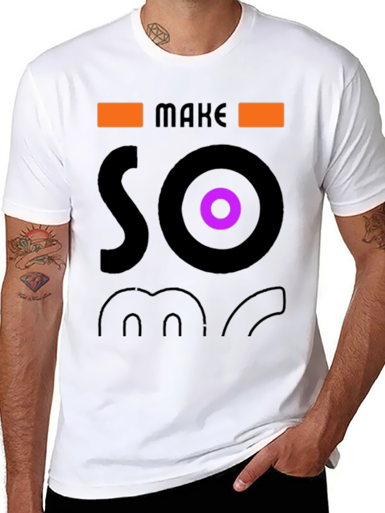 Make Some Noise Graphic Tee - Stylish Black T-Shirt
