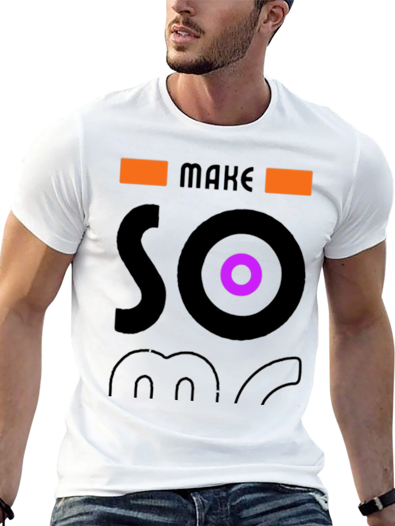 Make Some Noise Graphic Tee - Stylish Black T-Shirt