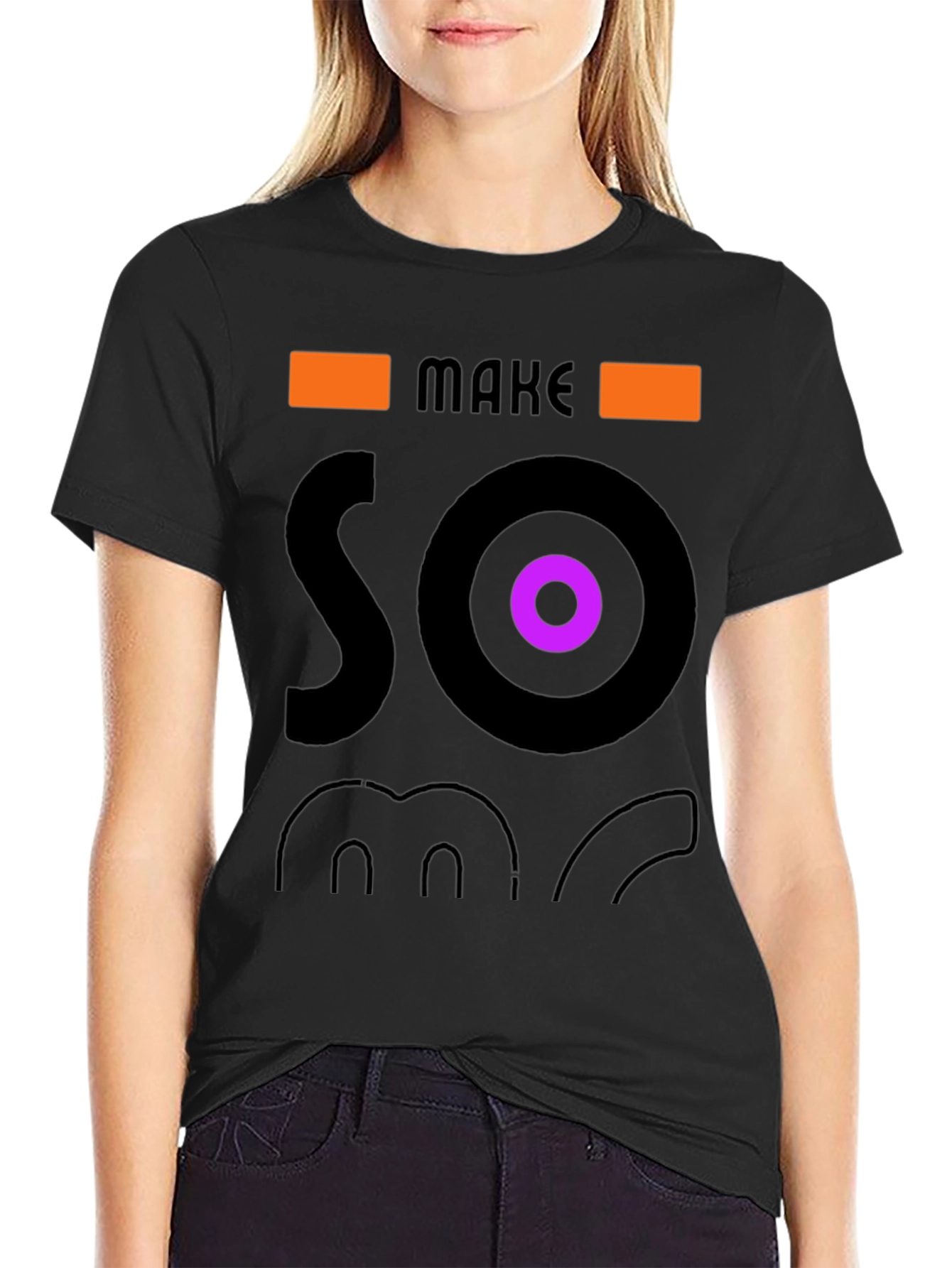 Make Some Noise Graphic Tee - Stylish Black T-Shirt