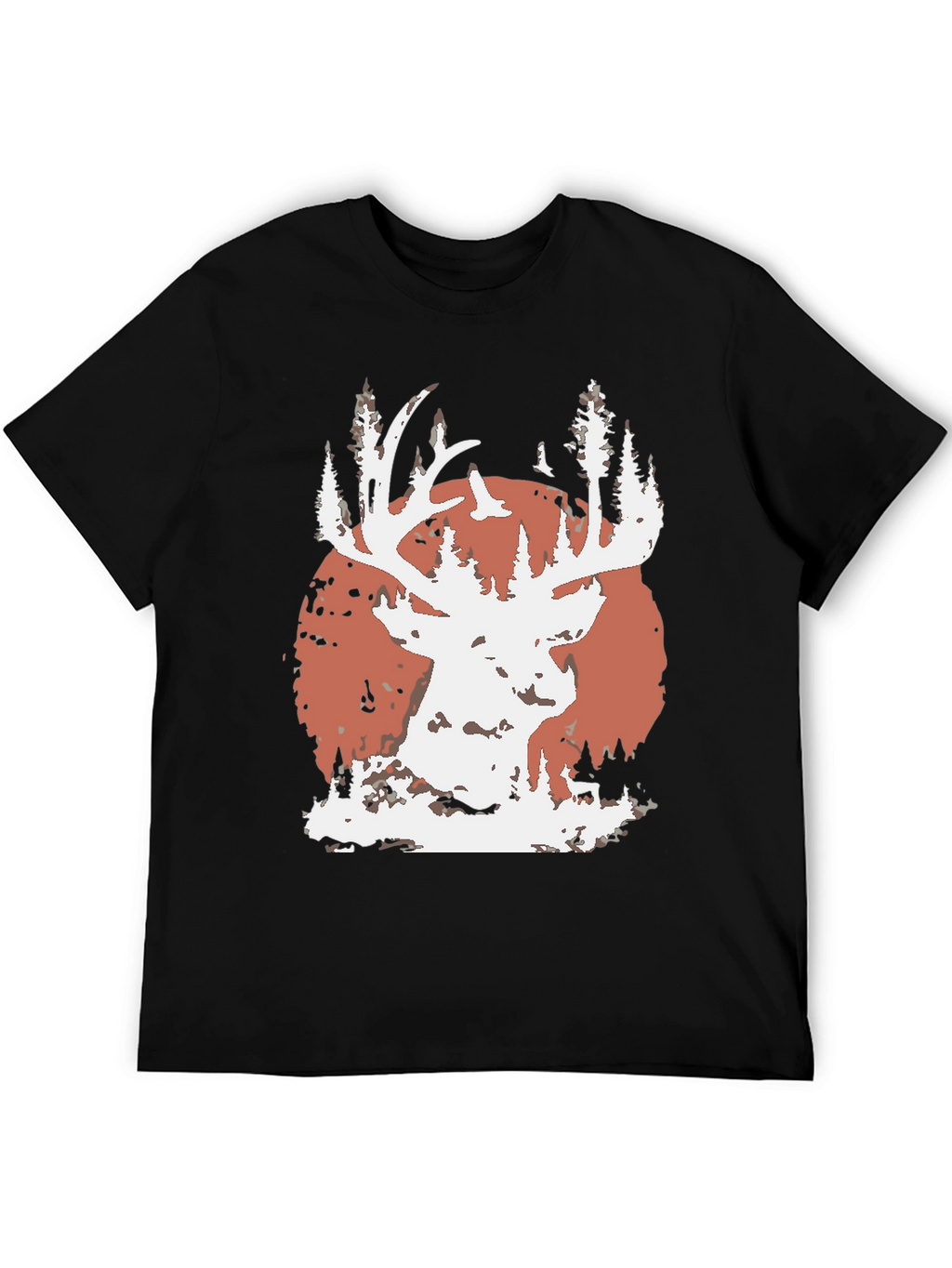 Deer Silhouette Graphic Tee - Nature Inspired