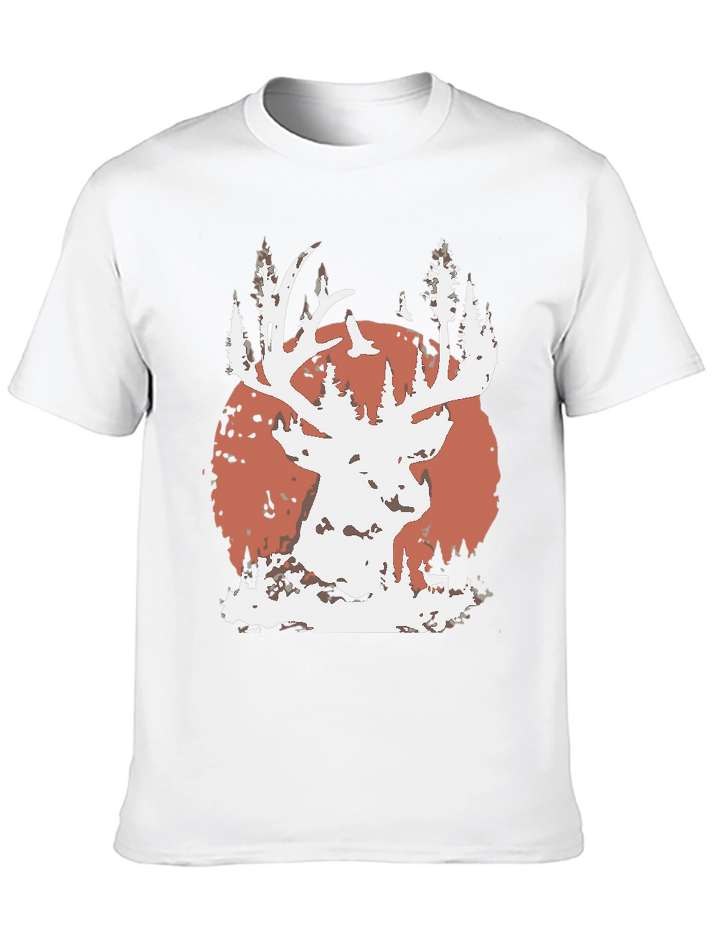 Deer Silhouette Graphic Tee - Nature Inspired