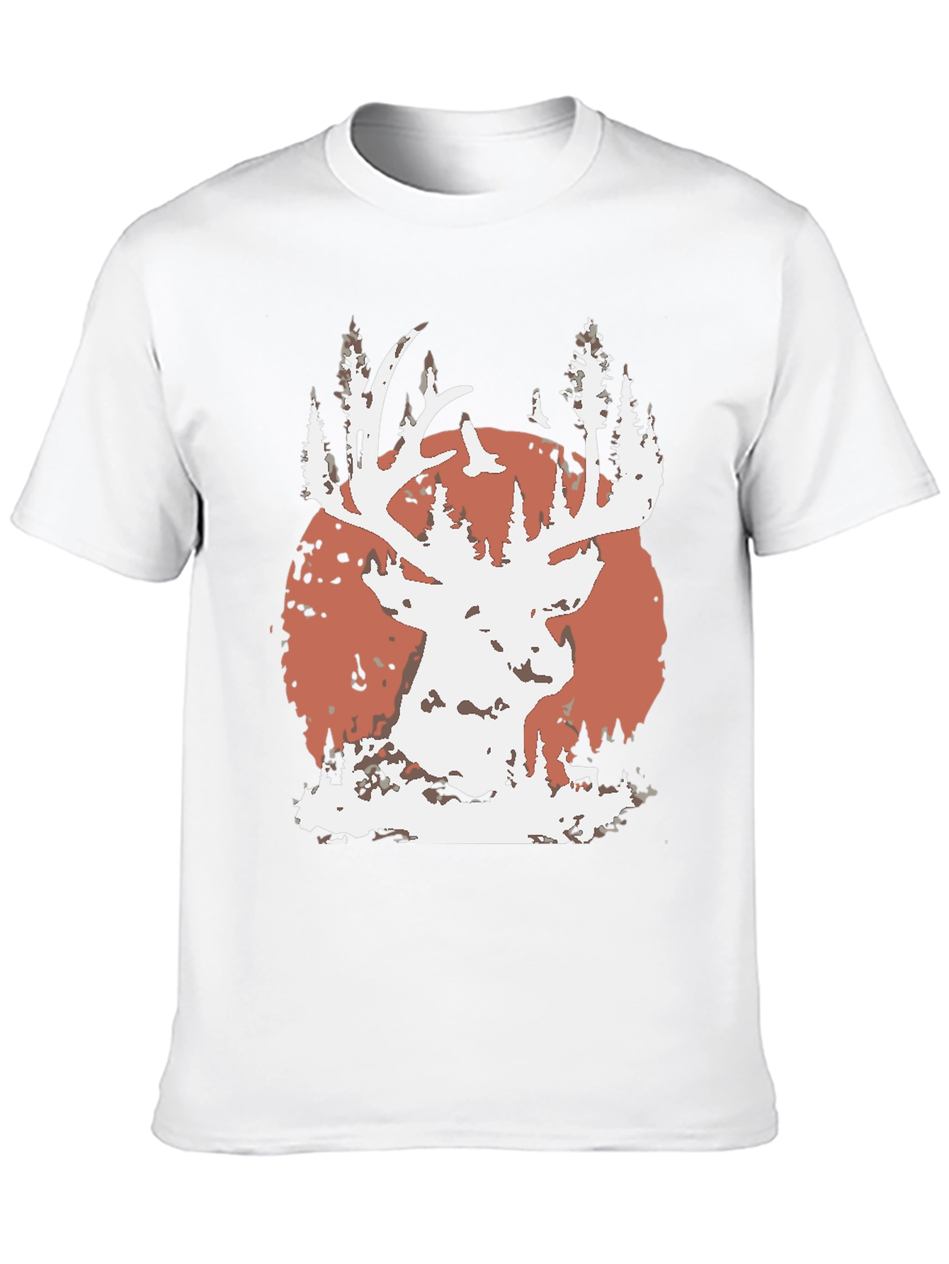 Deer Silhouette Graphic Tee - Nature Inspired