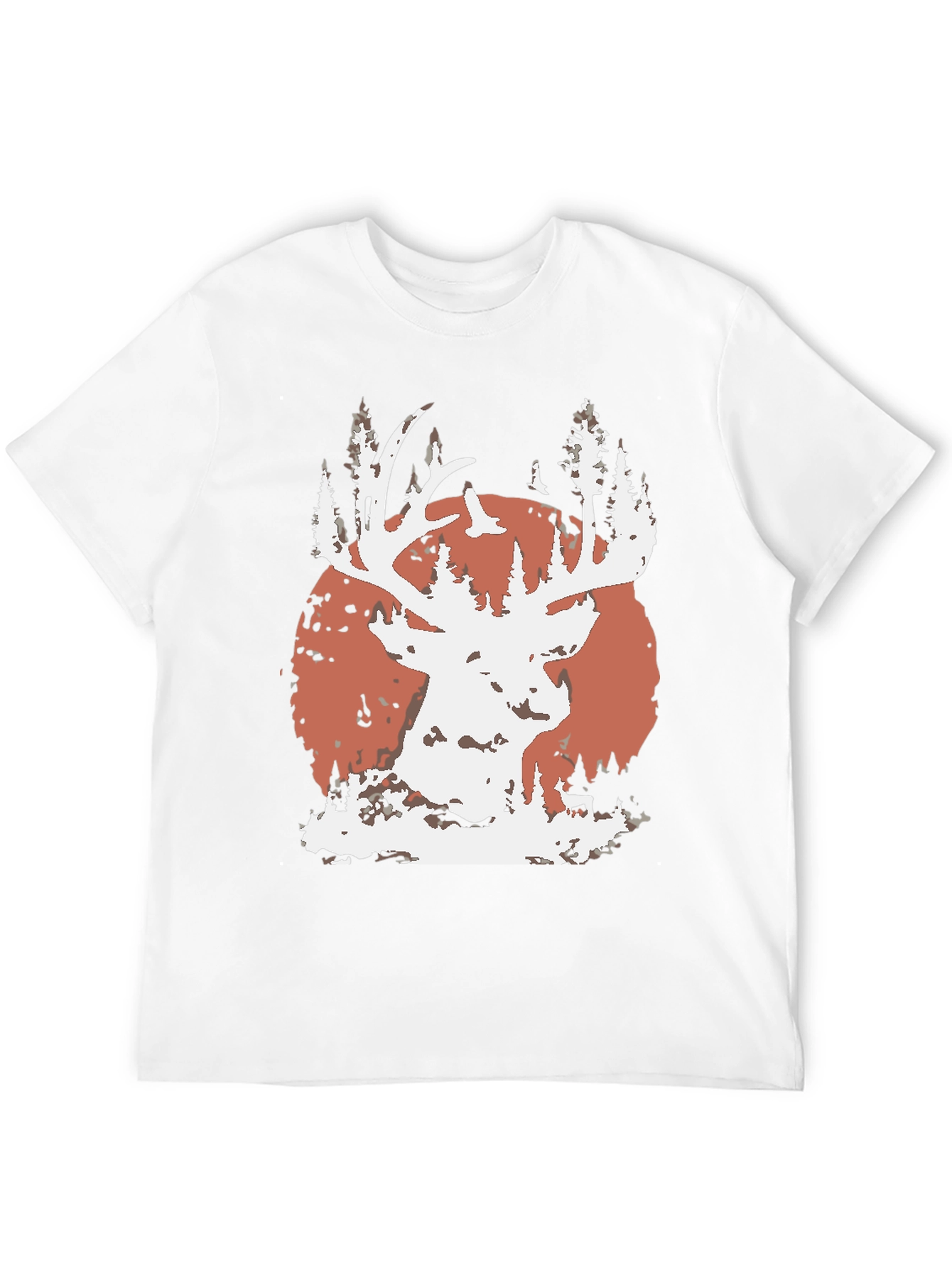 Deer Silhouette Graphic Tee - Nature Inspired