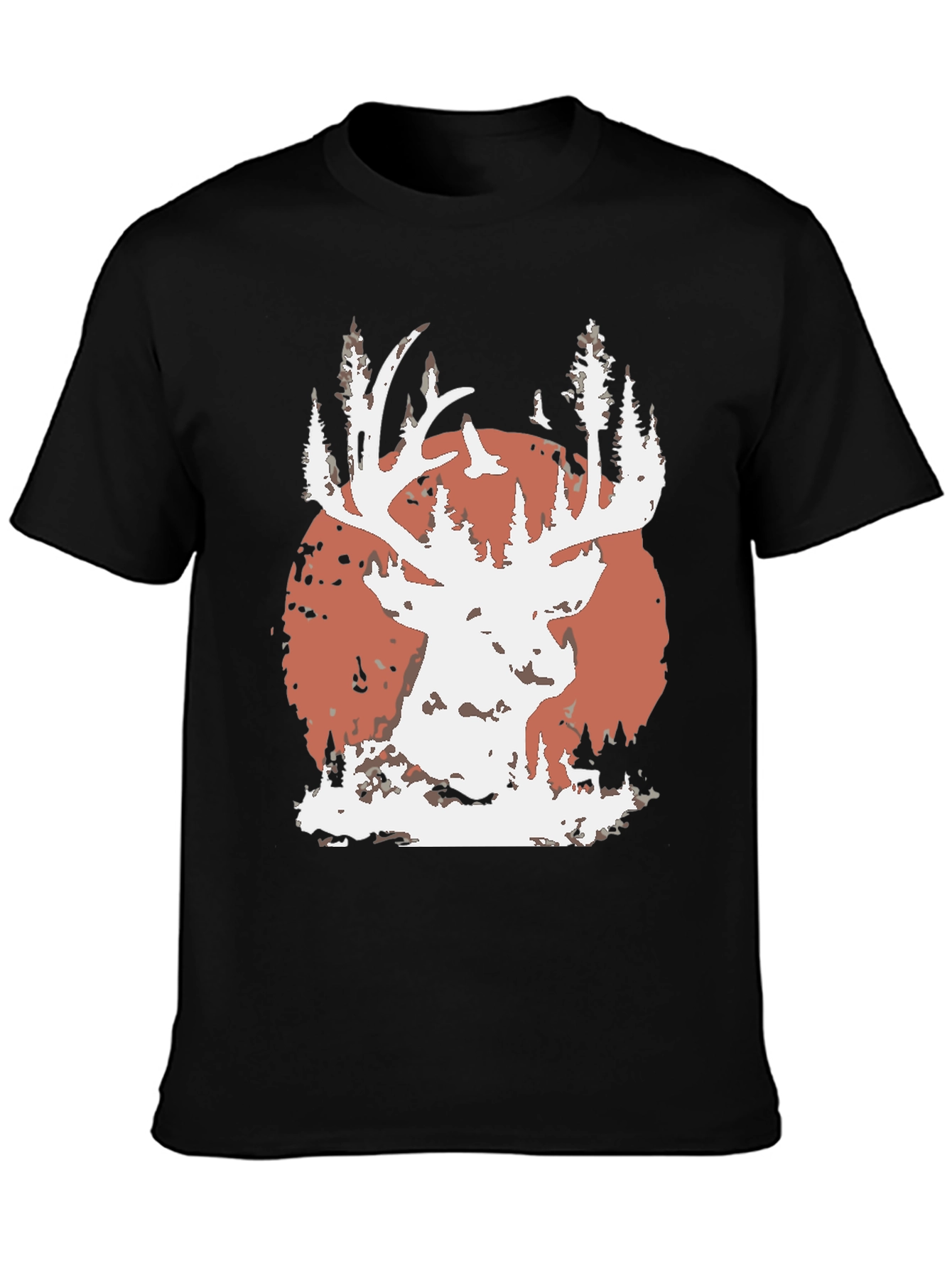 Deer Silhouette Graphic Tee - Nature Inspired