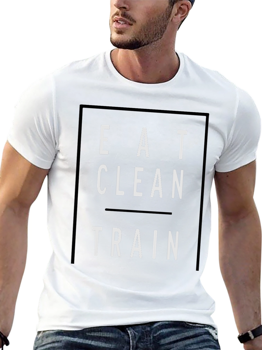 Eat Clean Train Black Graphic Tee