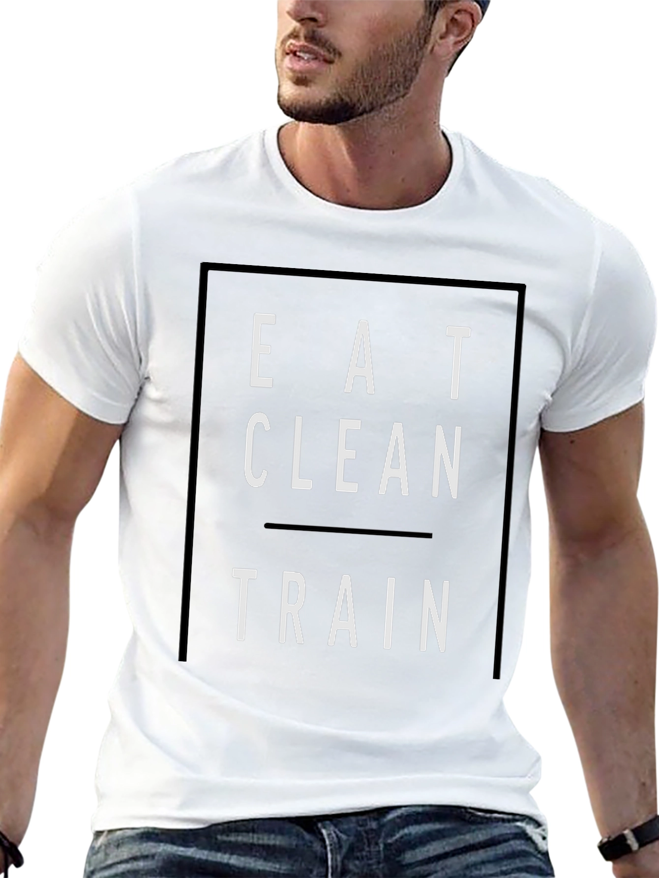 Eat Clean Train Black Graphic Tee