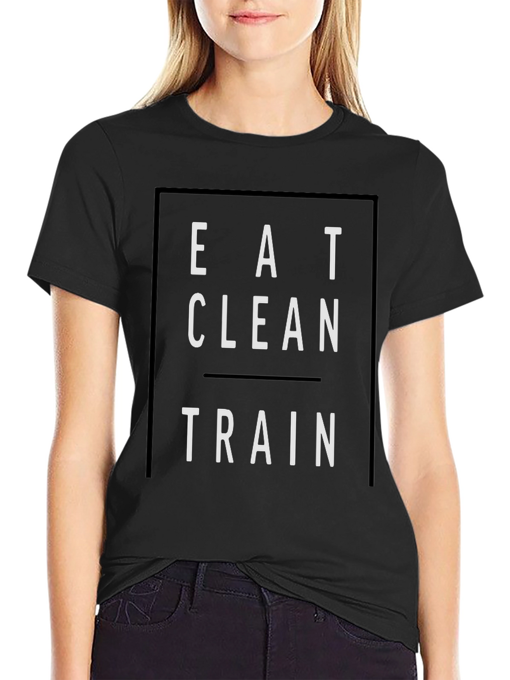 Eat Clean Train Black Graphic Tee