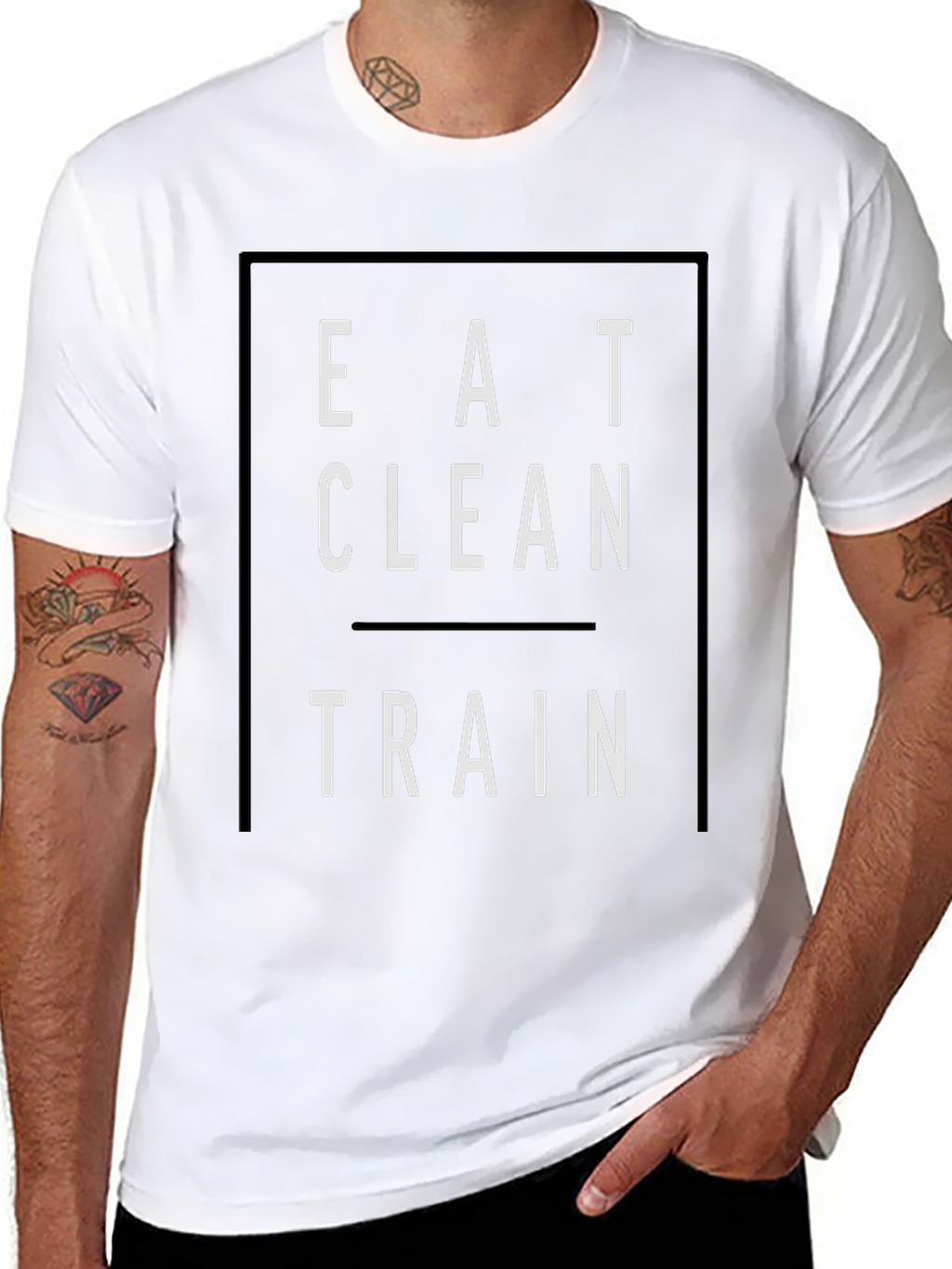 Eat Clean Train Black Graphic Tee