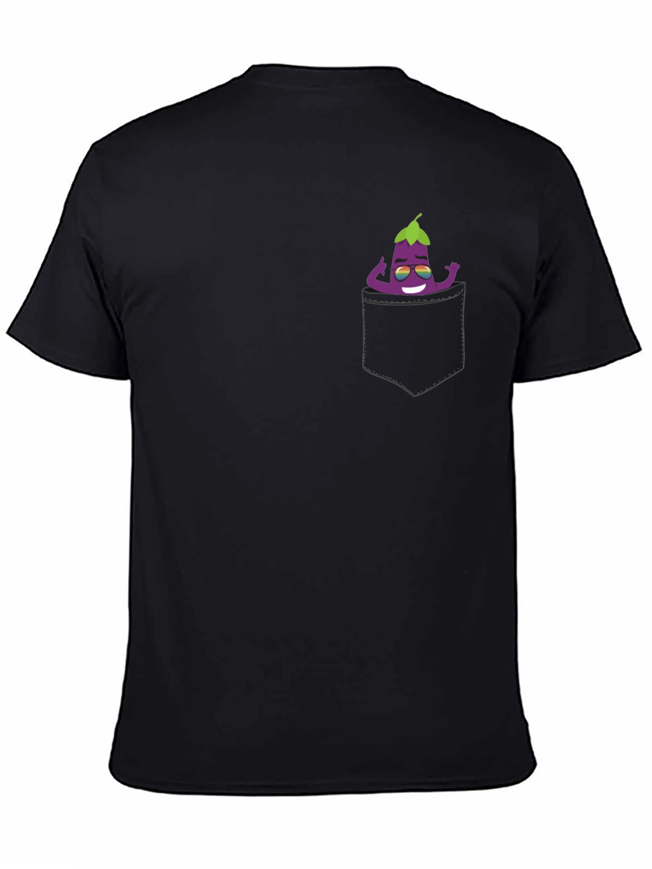 Cool Eggplant Pocket T-Shirt