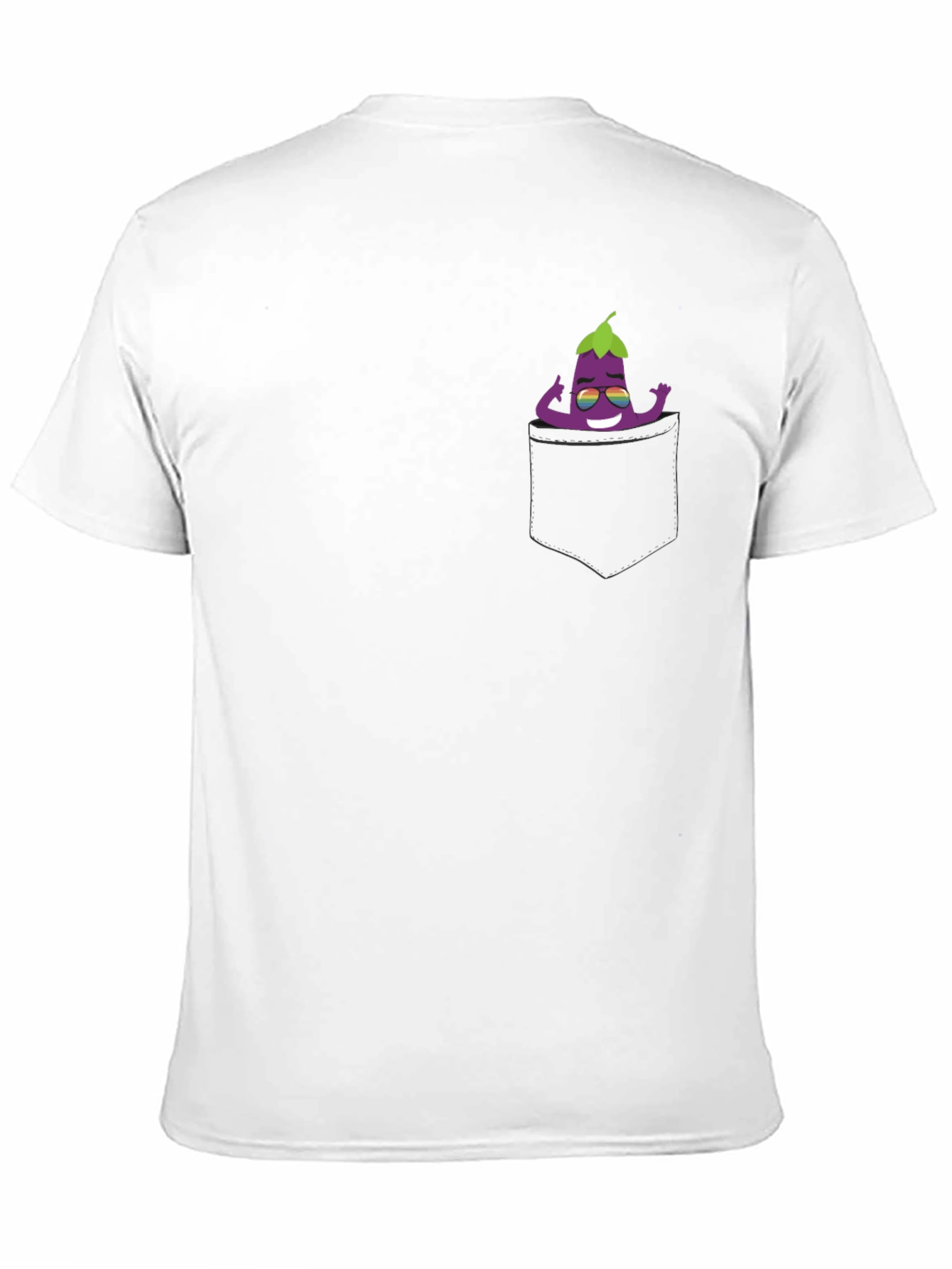 Cool Eggplant Pocket T-Shirt