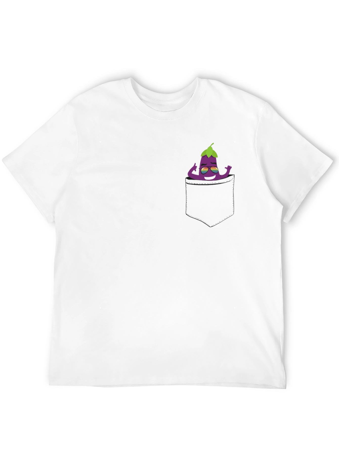 Cool Eggplant Pocket T-Shirt