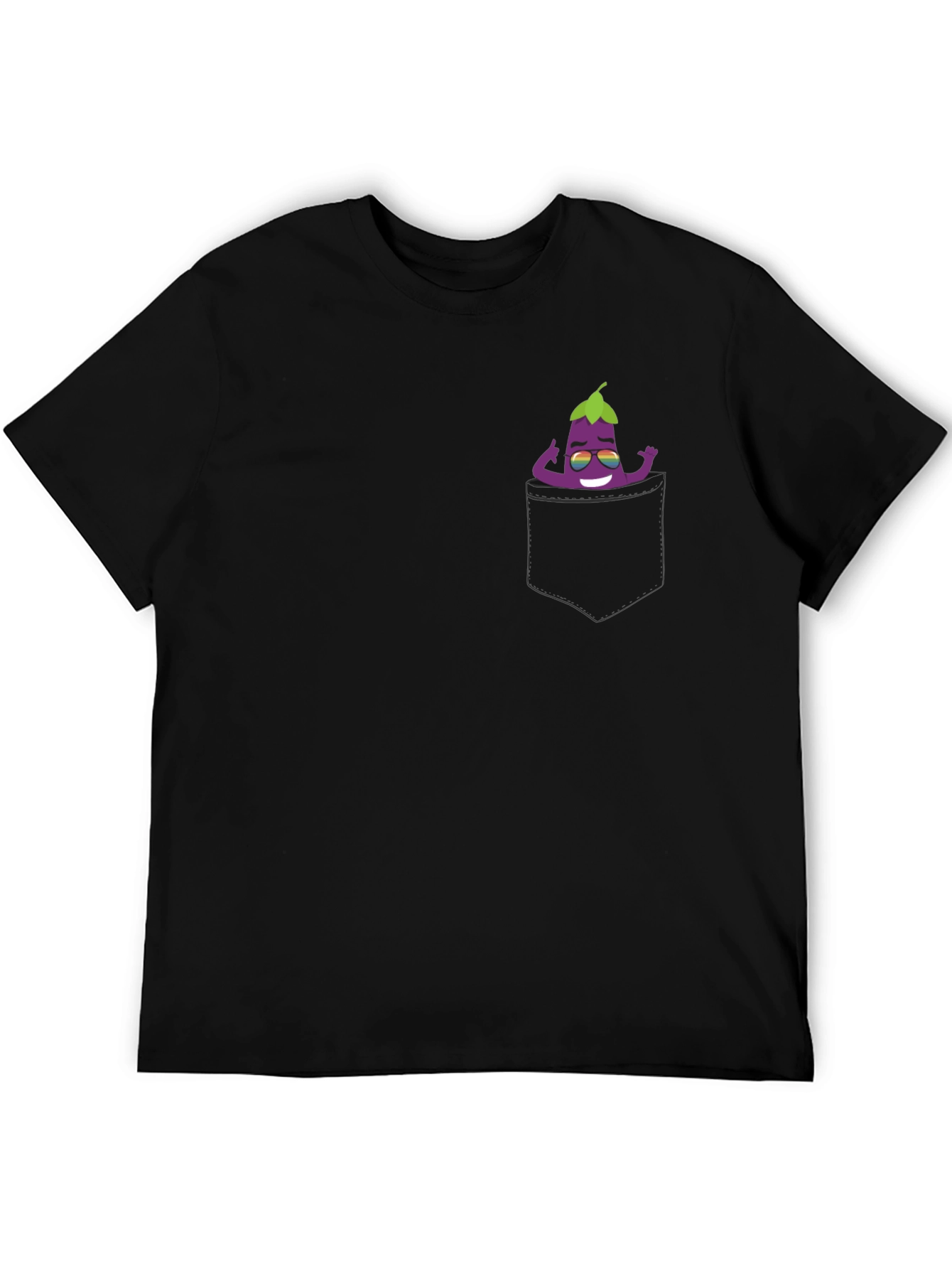 Cool Eggplant Pocket T-Shirt