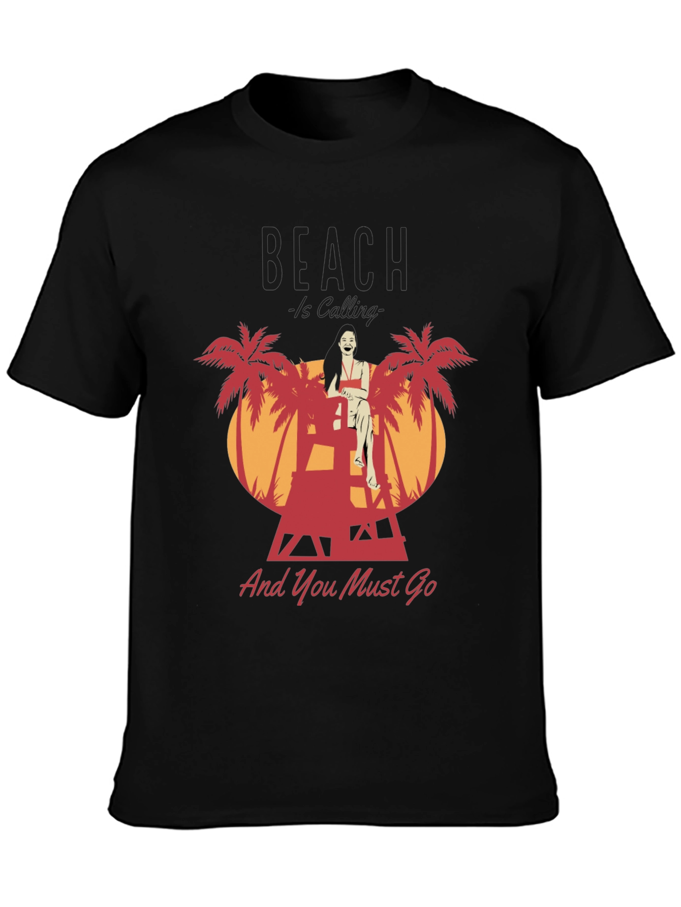 Beach Lifeguard Graphic T-Shirt - And You Must Go