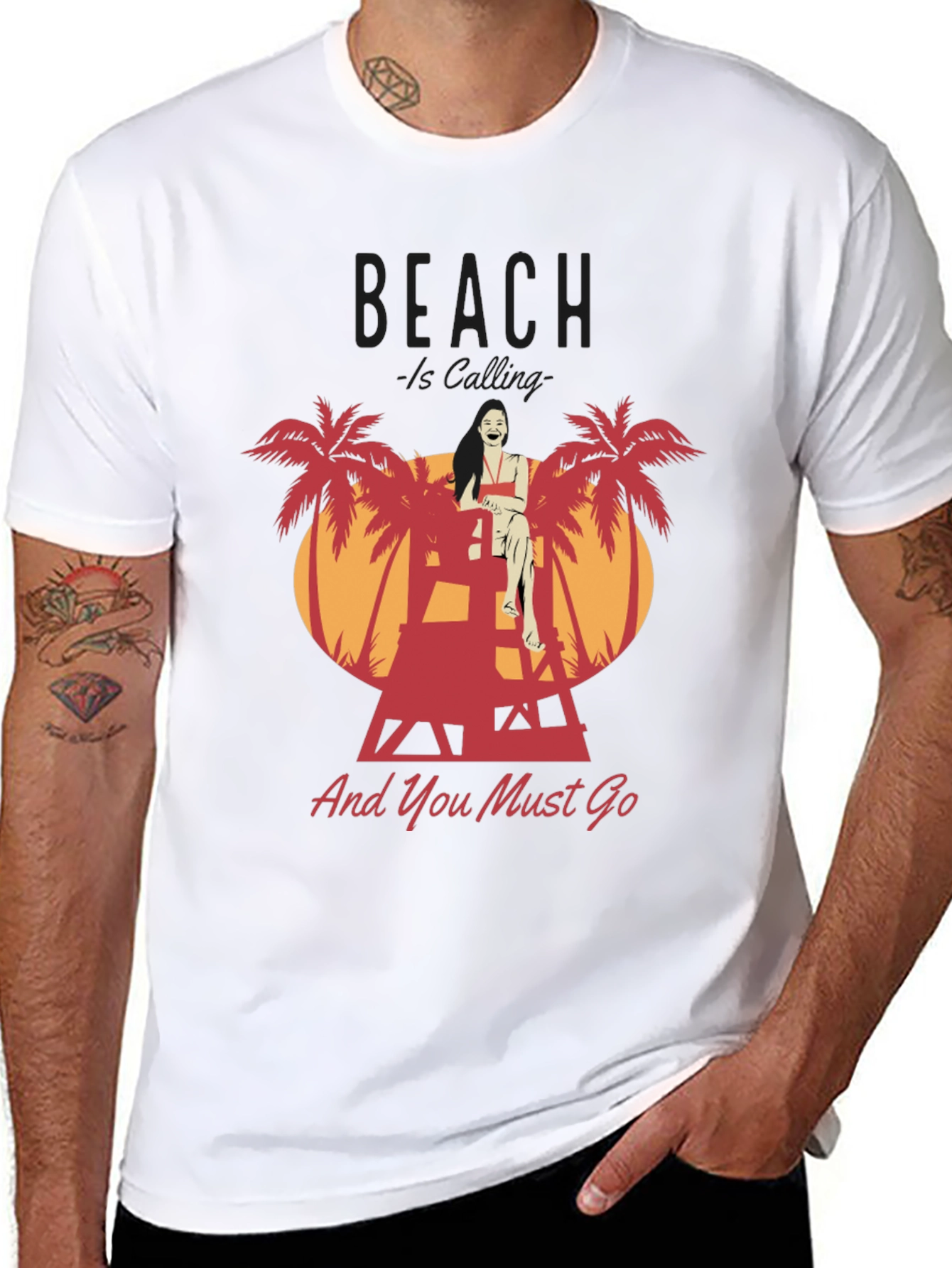 Beach Lifeguard Graphic T-Shirt - And You Must Go