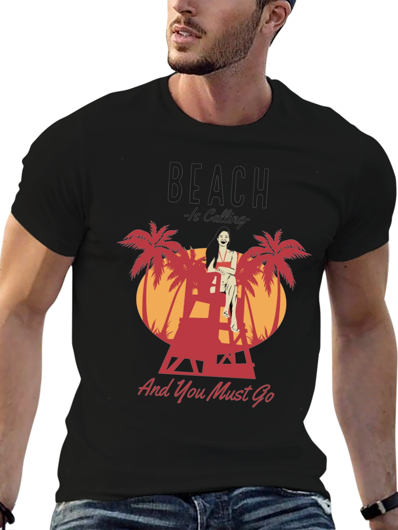 Beach Lifeguard Graphic T-Shirt - And You Must Go