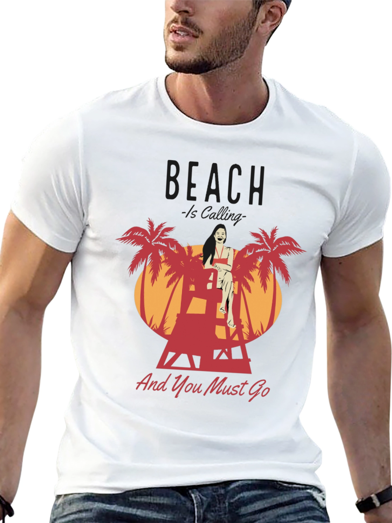 Beach Lifeguard Graphic T-Shirt - And You Must Go