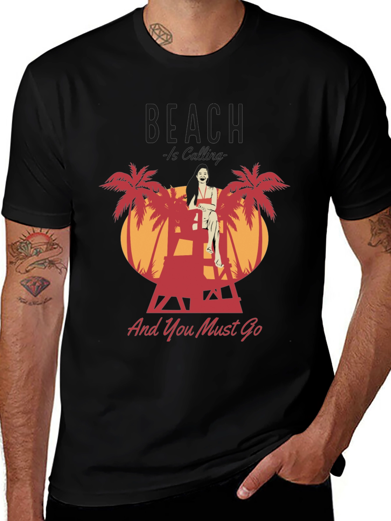 Beach Lifeguard Graphic T-Shirt - And You Must Go