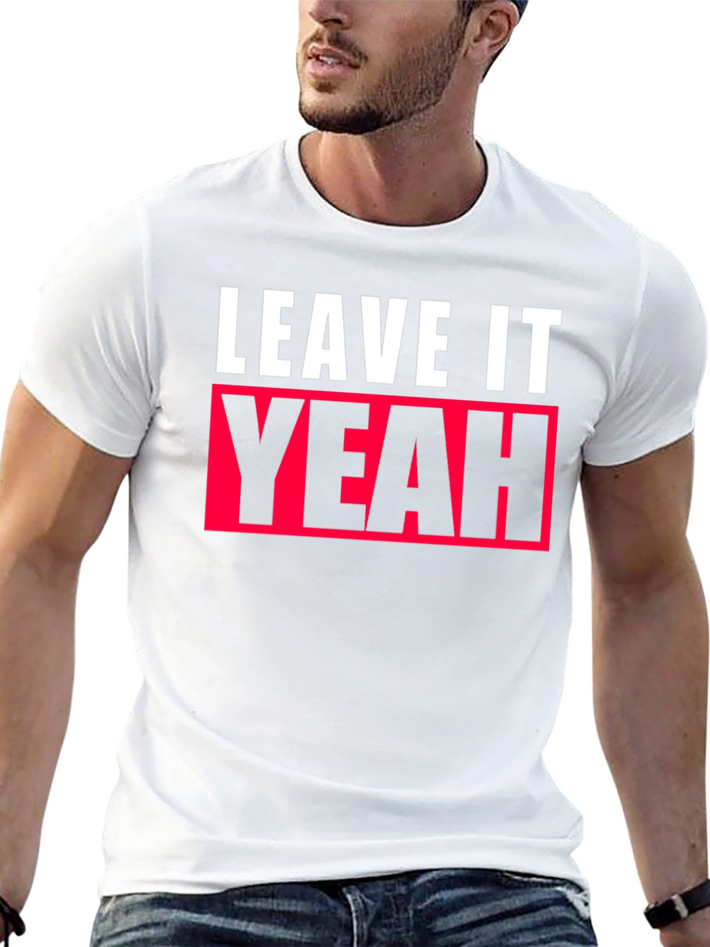 Leave It Yeah Graphic Tee - Black