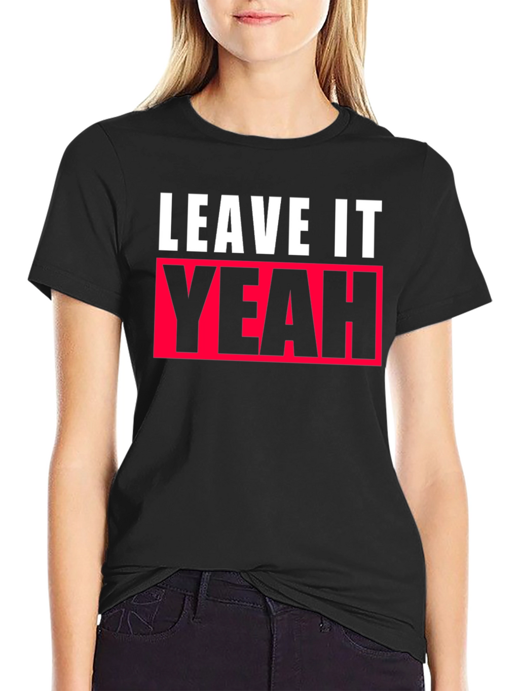 Leave It Yeah Graphic Tee - Black