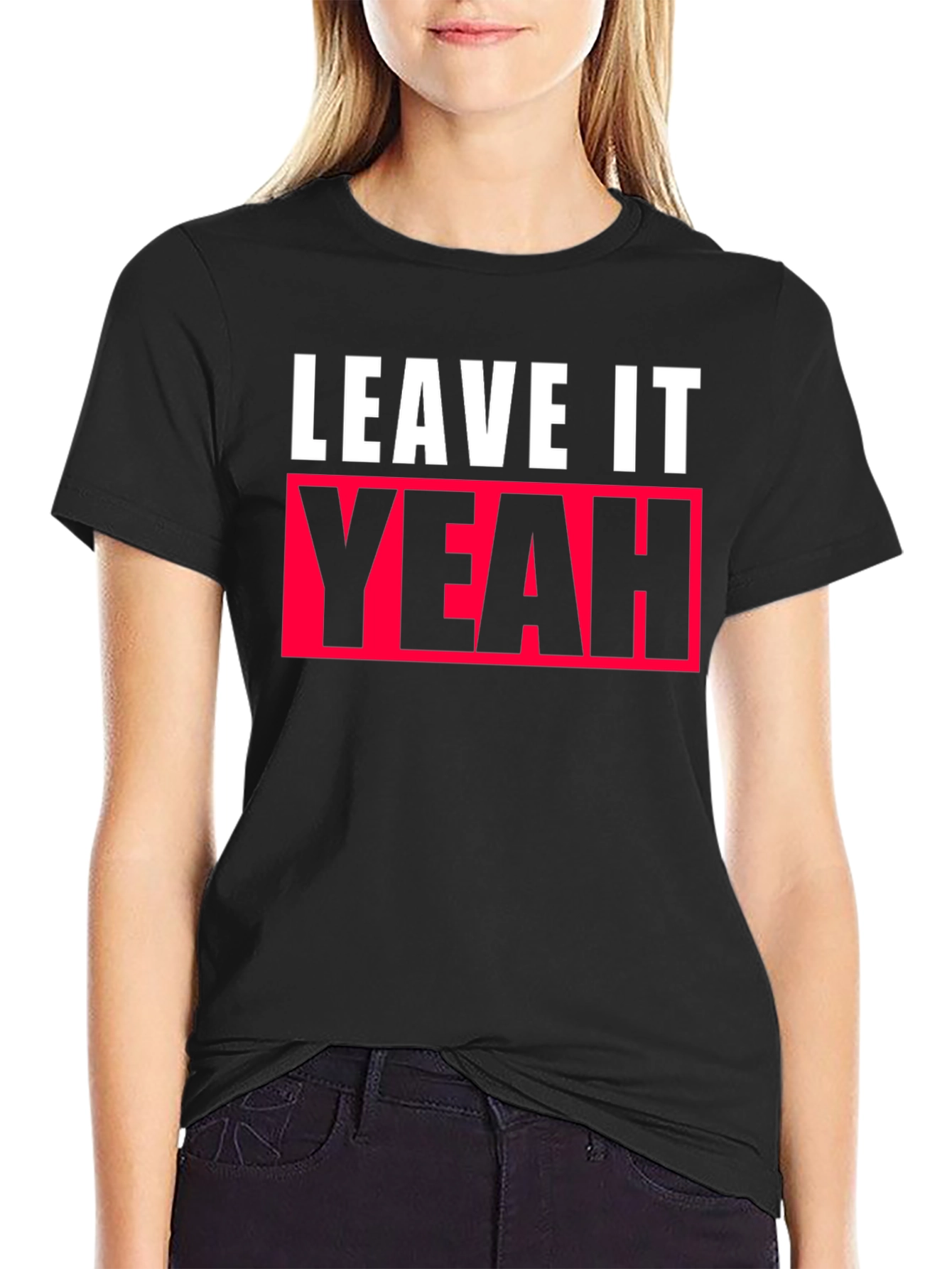 Leave It Yeah Graphic Tee - Black