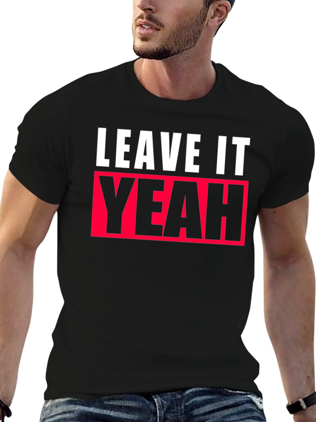 Leave It Yeah Graphic Tee - Black