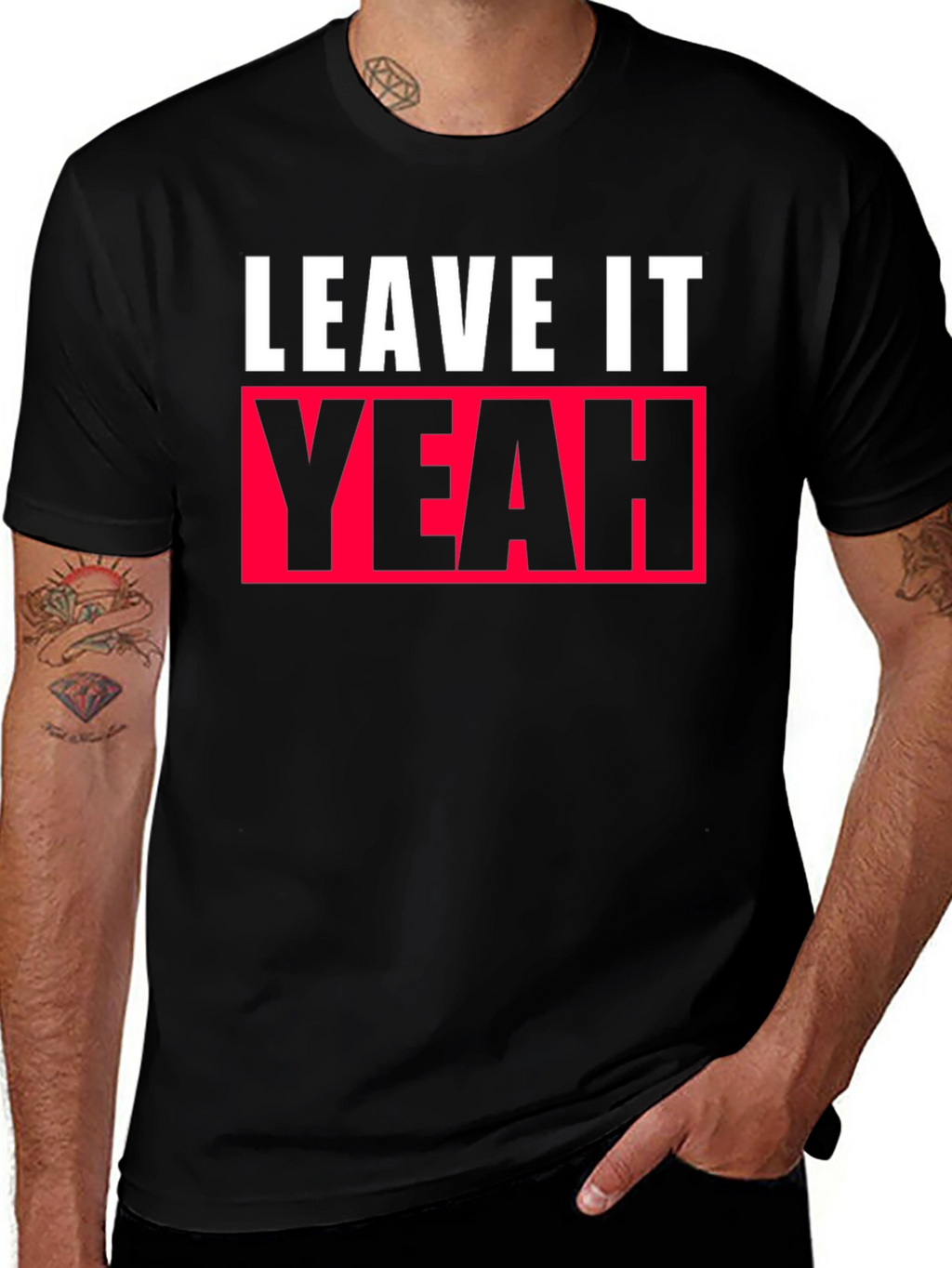 Leave It Yeah Graphic Tee - Black
