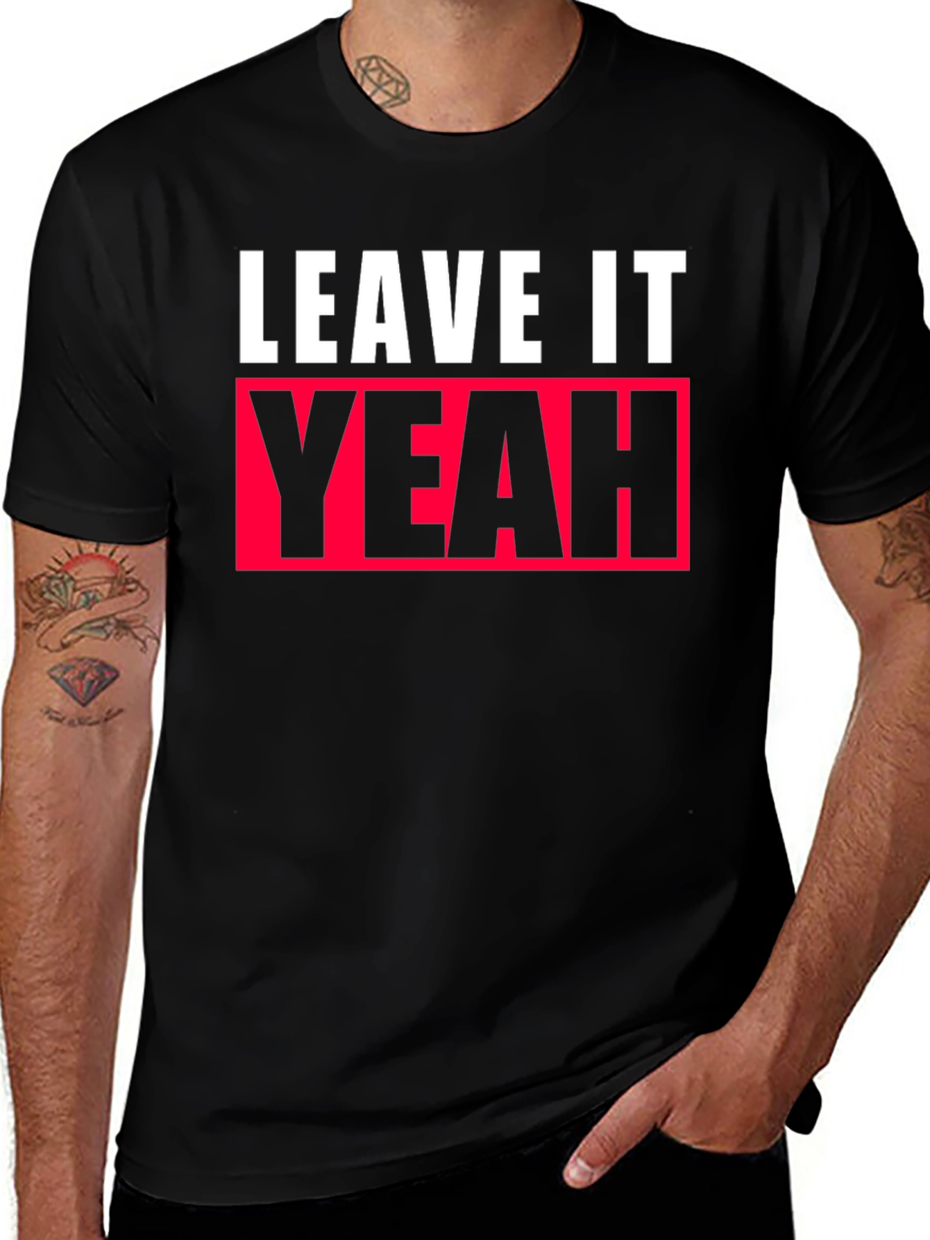 Leave It Yeah Graphic Tee - Black