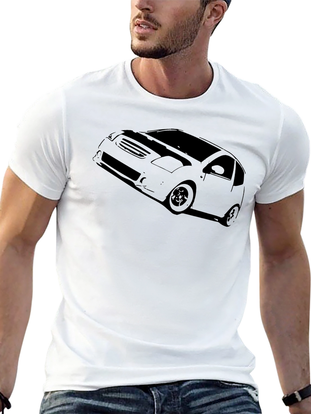 Black Car Graphic Tee - Automotive Style